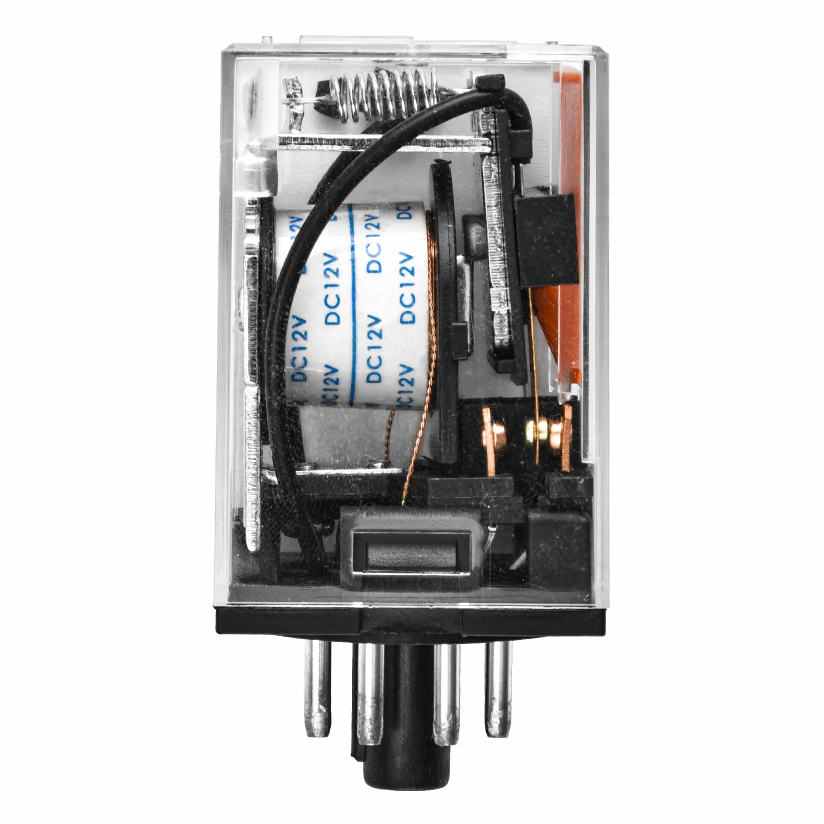 Heschen Gereral Relais MK2P-I DC 12V Bobina DPDT 8 pines con conector terminal enchufable PYF83A