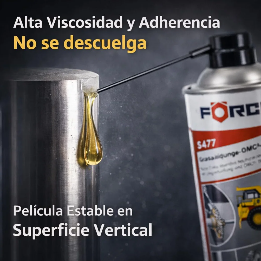 FORCH Grasa Líquida en Spray 500 ml S477 – Lubricante Profesional de Alto Rendimiento para Cadenas, Engranajes y Rodamientos – Larga Duración, Resistente al Agua y Antidesgaste (1)