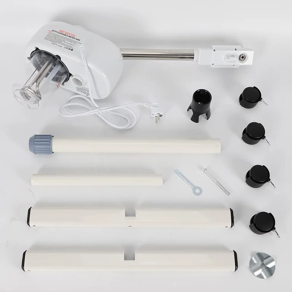 Vaporizador de ozono de 50 W, dispositivo de vapor, sauna facial, altura ajustable 112-132 cm, vaporizador de ozono