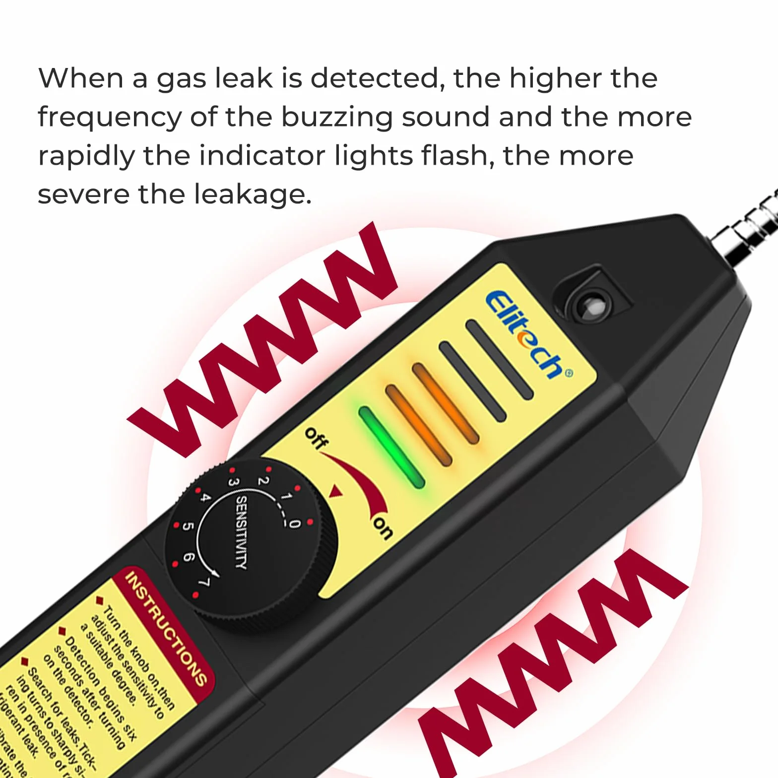 Elitech WJL-600UV Detector de Fugas de Refrigerante HVAC para Aire Acondicionado R22 R34 R410A R134A