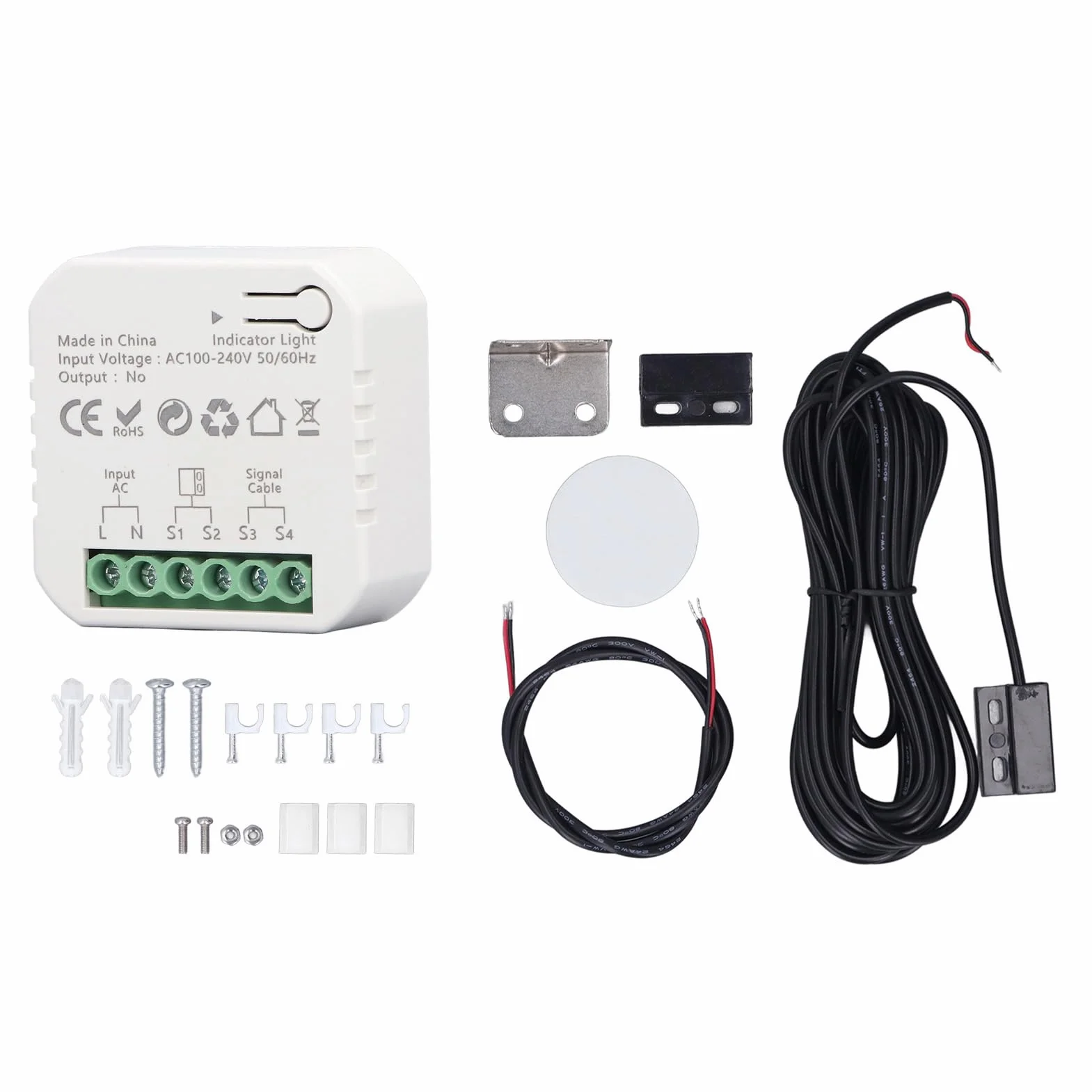 Kit de apertura de puerta de garaje inteligente wifi zigbee controlador remoto control de voz Monitoreo para puertas de giro deslizantes con accesorios de cables del sensor
