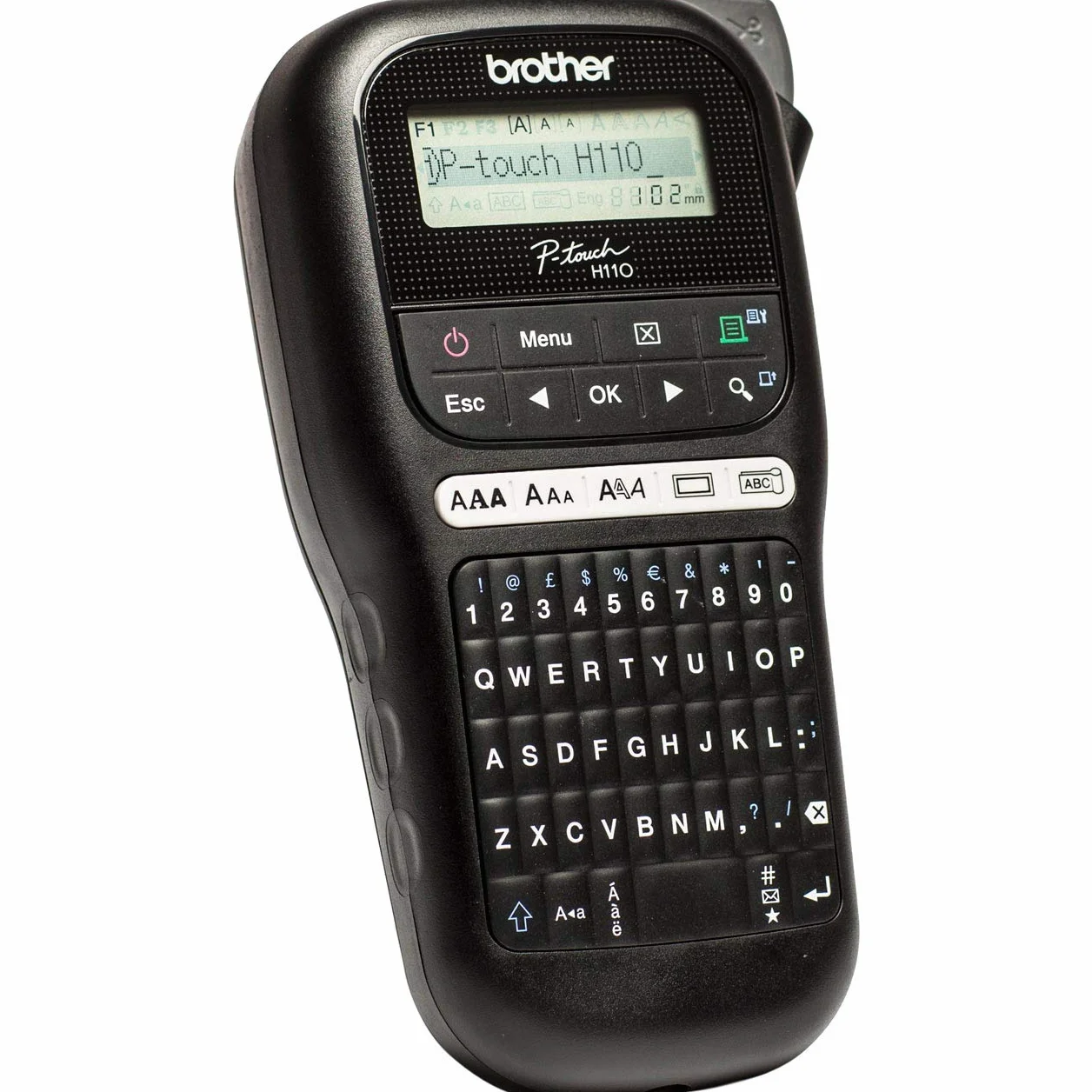 Brother PTH110 Rotuladora Electrónica de Mano con Teclado QWERTY Negro