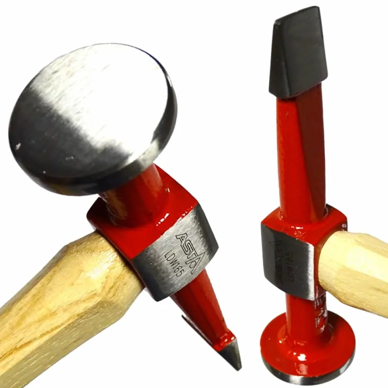 SIO Martillo Chapista Profesional Punta Recta – Martillo de Carrocería para Chapa – Herramienta de Precisión para Reparación de Abolladuras en Automoción y Taller – Acero de Alta Resistencia