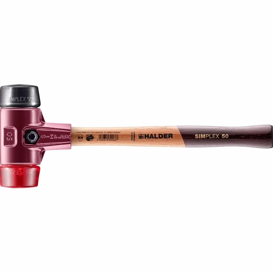 HALDER 3026.050 - Maza de goma + acetato Simplex Ø 50 mm