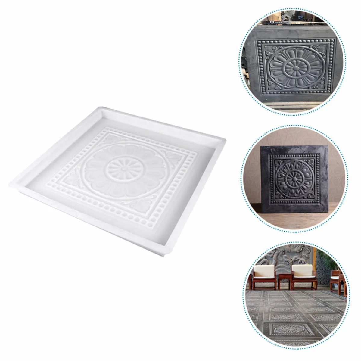 Molde de Plástico Reutilizable para Adoquines de Hormigón Diseño Antiguo para Pavimento en Parques y Patios Estilo Chino, Forma Rápida y Fácil de Desmoldar