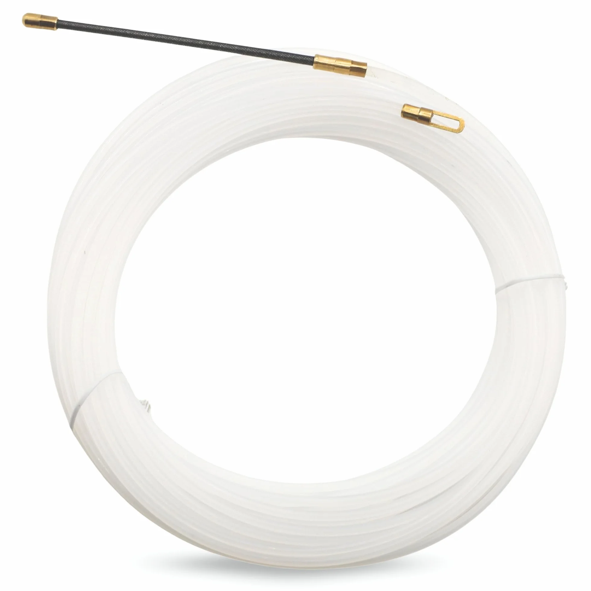TECHZOCO Guía Pasacables de nylon, Pasacables de Nylon, Guía de Cableado Flexible, Tiracables de Nylon, Guía para Instalación Cables, Terminales Mixtos, Acero + Nylon, diámetro 3 mm x 5 metro largo