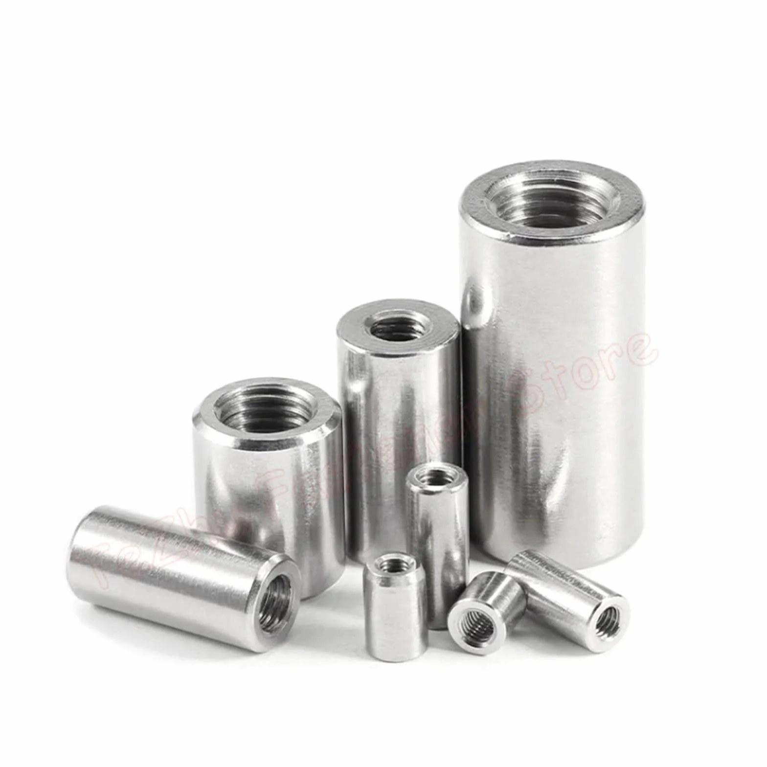 Tuerca de acoplamiento redonda larga, de acero inoxidable 304, M12, M14, M16, M20, varios tamaños, 1 pieza (M12 x 16 x 35 mm)(M16x24x50mm)