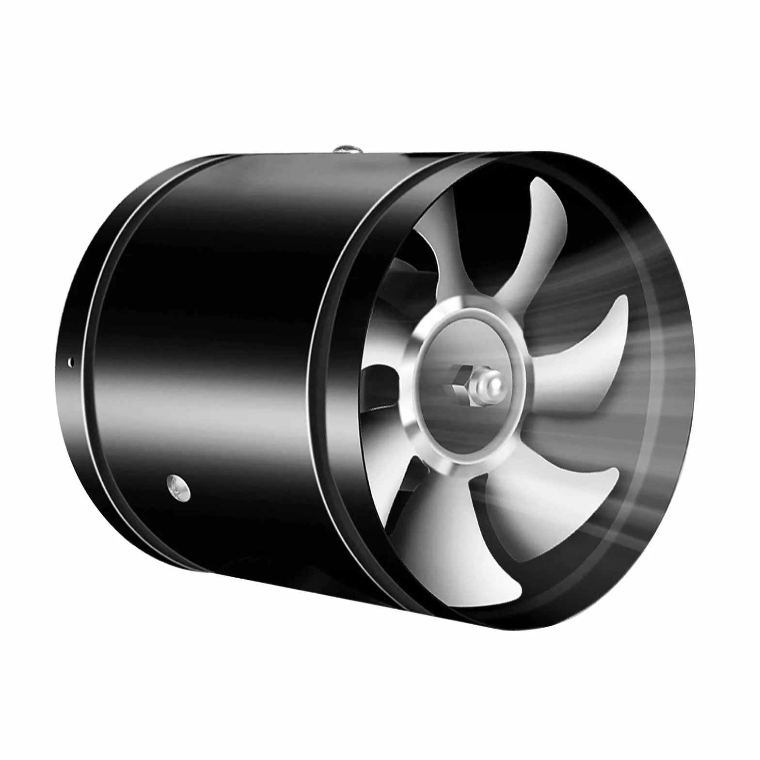 Ventilador Axial de Tubo de 200 mm de Diámetro, Extractor para Baño, WC, Cocina, Invernadero, Tienda de Campaña, Garaje, Color Negro