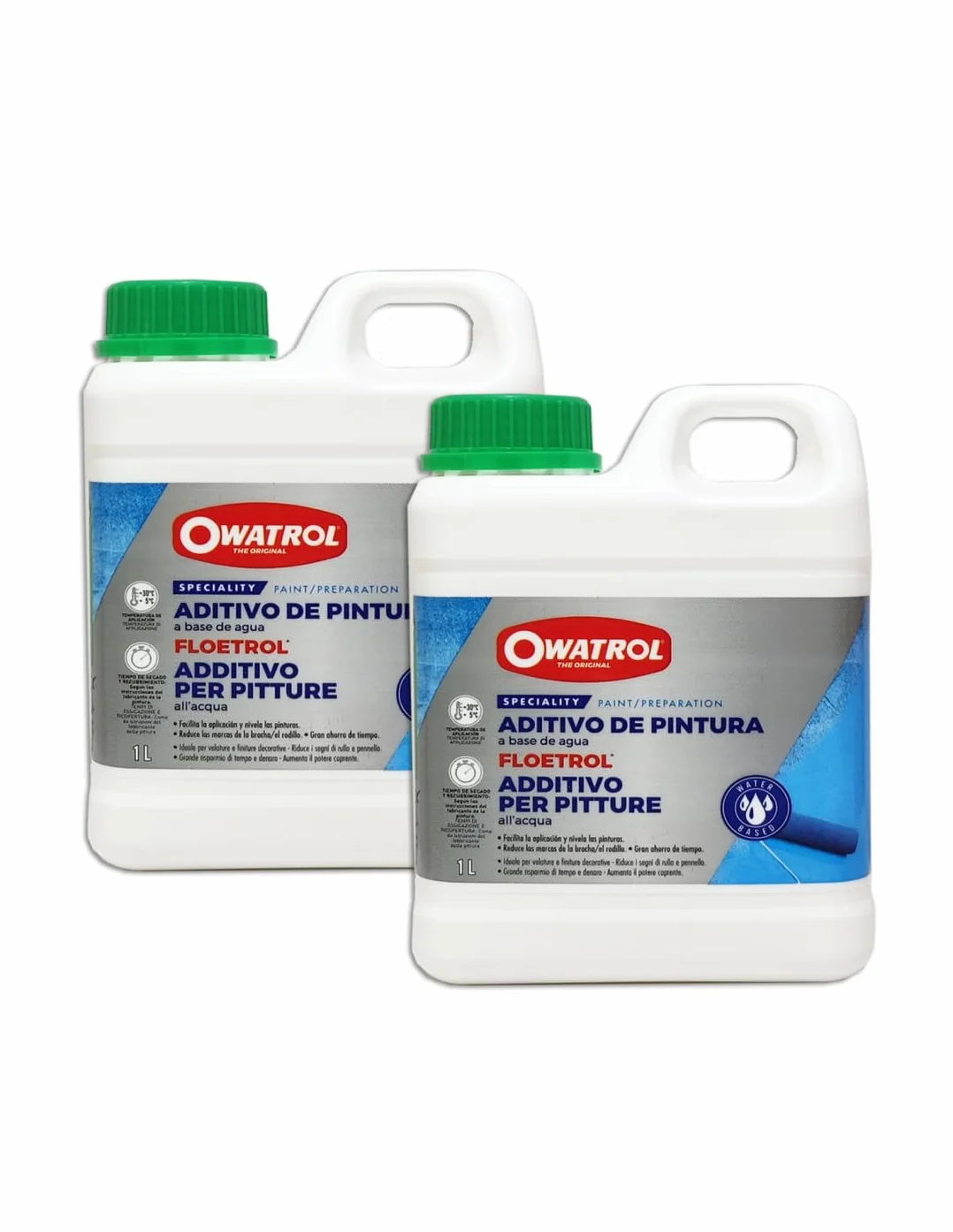 OWATROL Kit 2 Uds. Aditivo De Pintura Floetrol Pouring 1 Lt