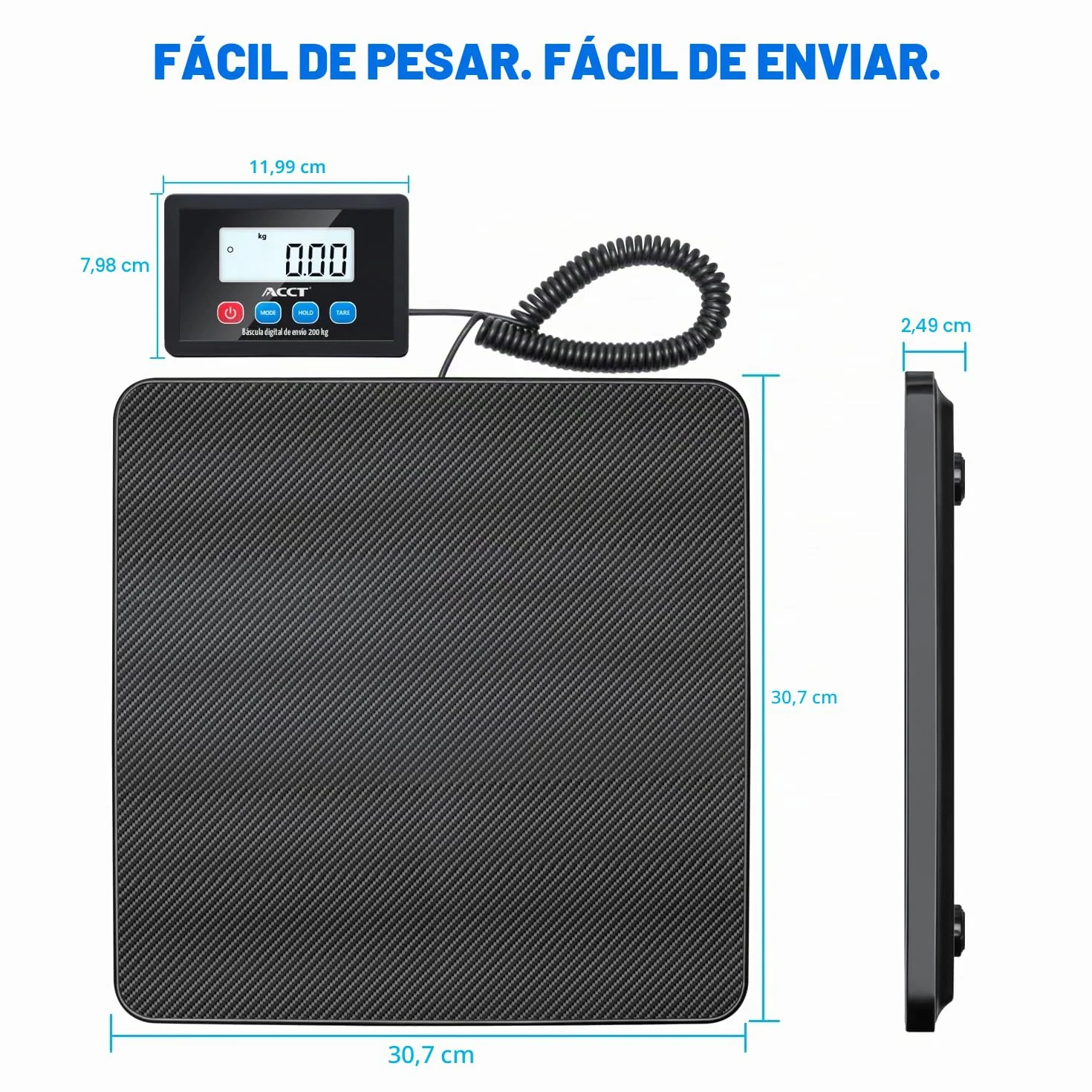 Balanza Postal 440lb Digital con Retención Tara Auto-off para Paquetes
