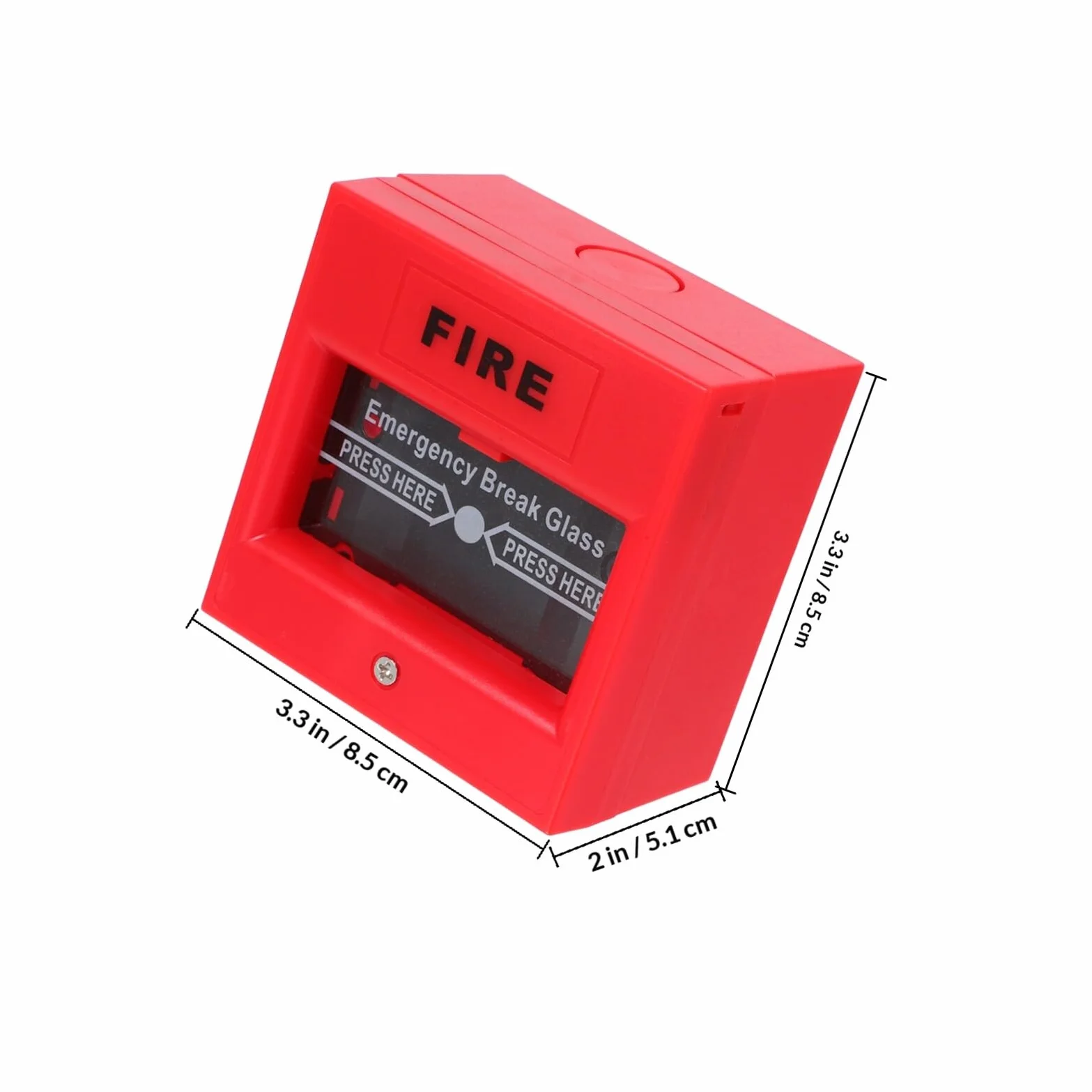 Botón de Alarma de Emergencia Manual Reiniciable Rojo, Interruptor de Botón Pulsador para Sistemas de Alerta contra Incendios Industriales, Activación Rápida y Compatible Sistemas