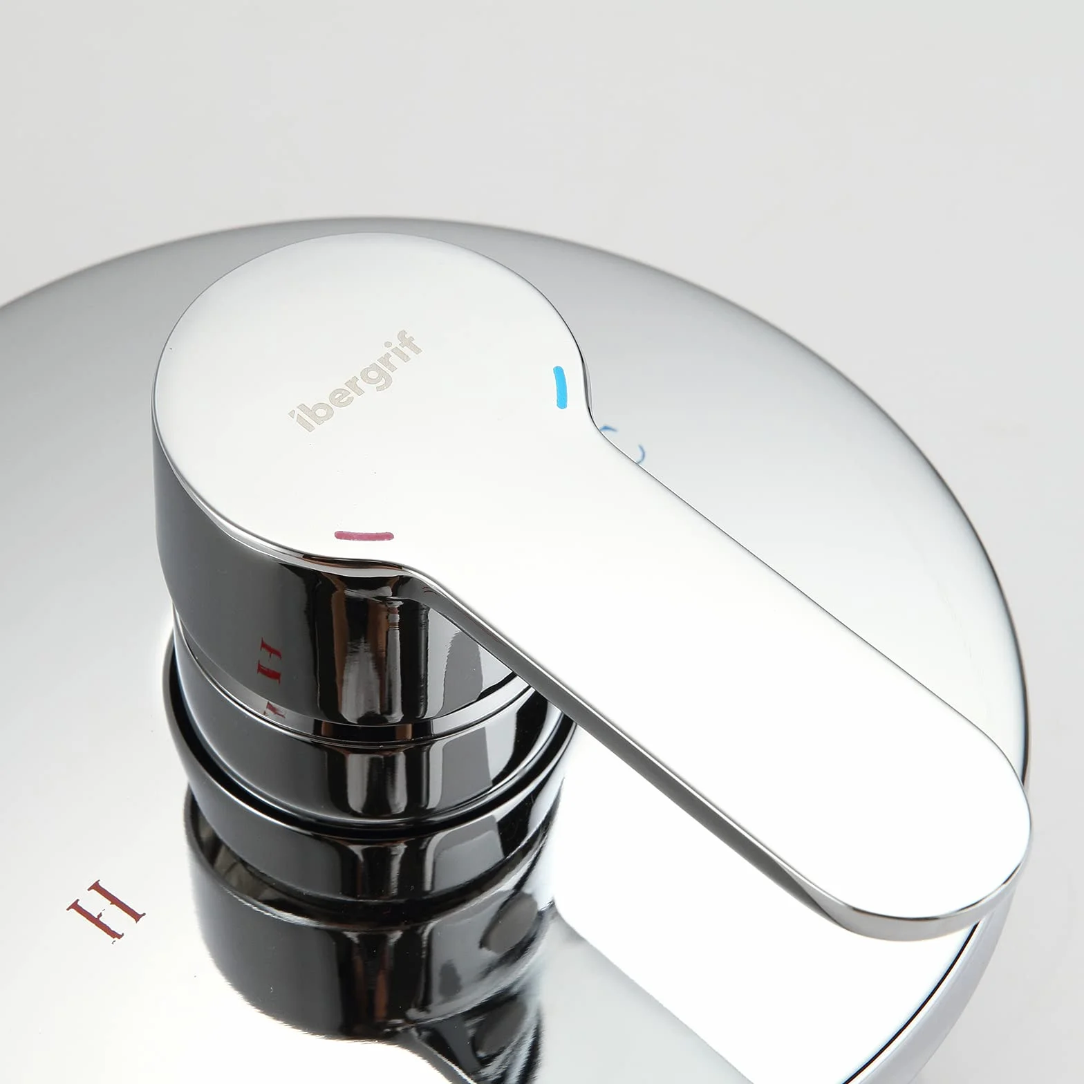 Ibergrif M21701A Grifo Ducha con Instalación Válvulas, Cuerpo Empotrado Universal, Cromo, Plata