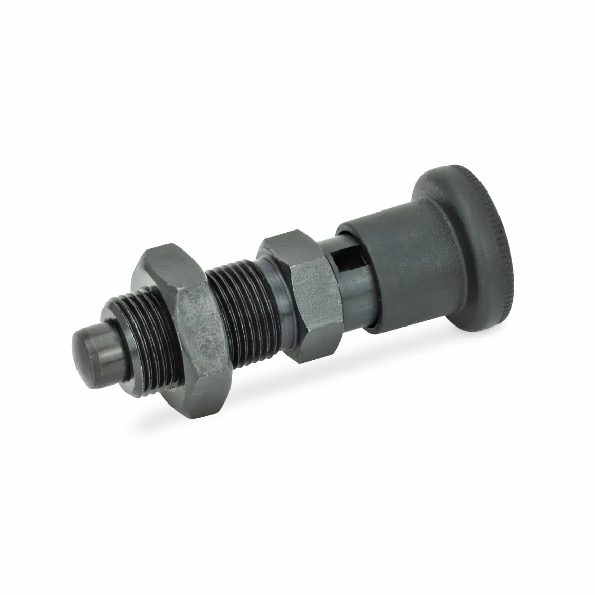 ganter Norma Elementos, Rast pernos – GN 817, con ranura para caravana, acero bruñido, Rast lápiz endurecida, 1 pieza, negro, GN 817-16-20-CK
