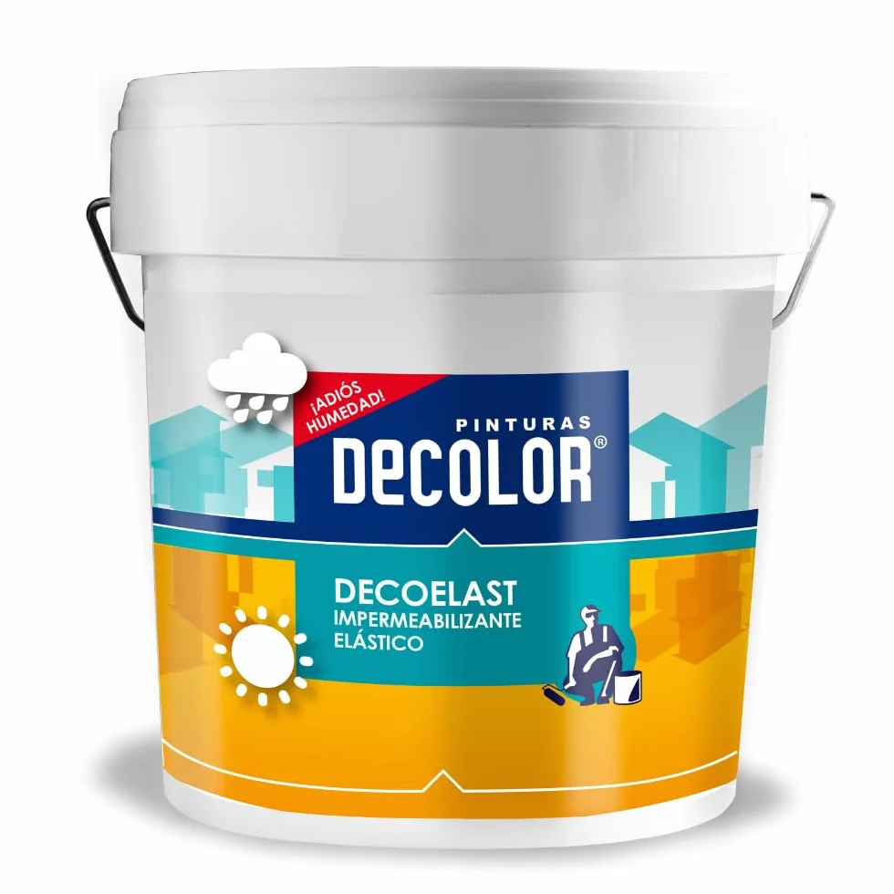 Deco-Elast. Revestimiento impermeabilizante elástico para Terrazas, Cubiertas, Tejados, Etc. 4 Litros Rojo Teja