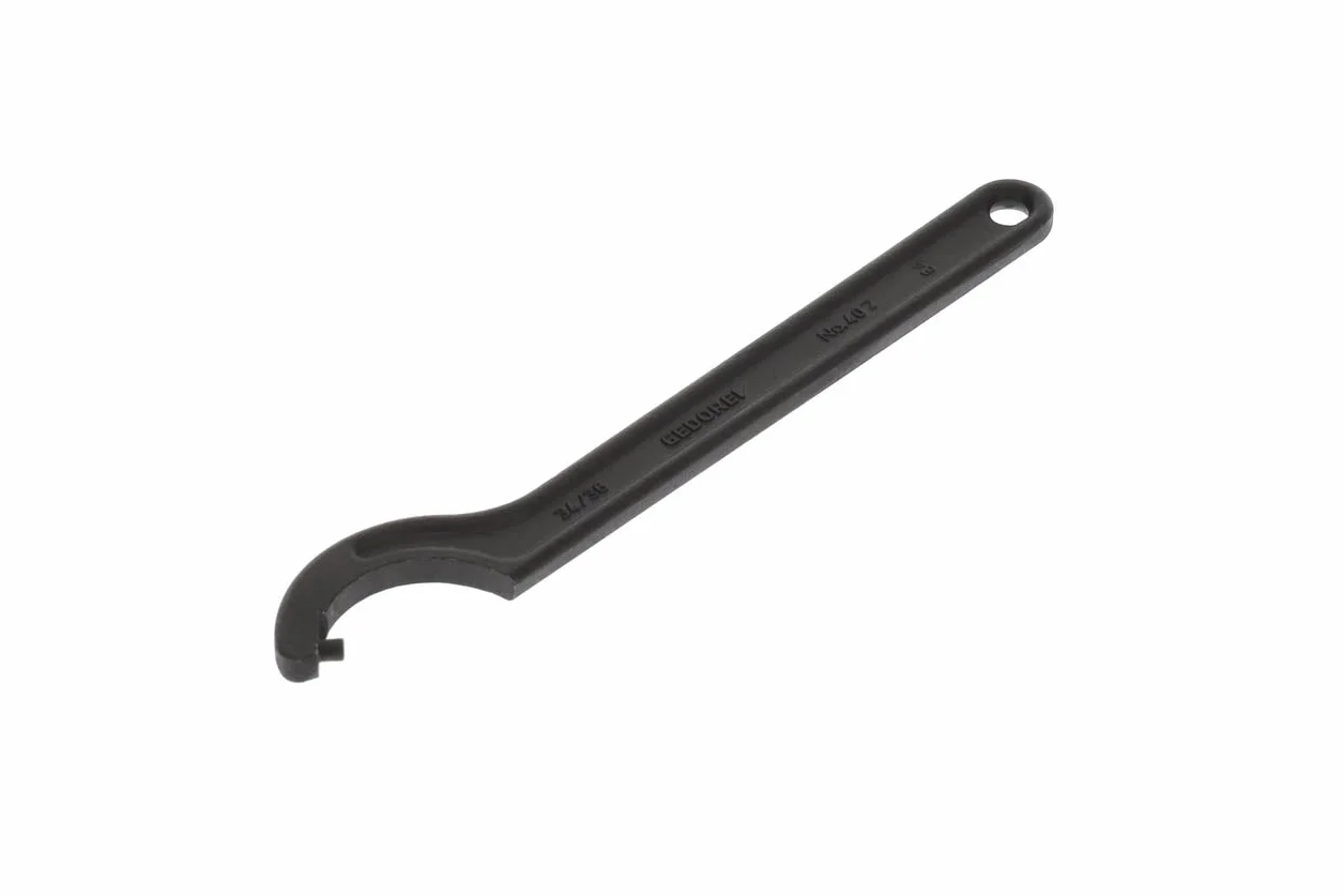 GEDORE Llave de gancho con espiga, Para tuercas cilíndricas con agujeros en cruz, Ancho de llave de 34 a 36 mm, Diámetro de punta 8 mm, Llave, 40 Z 34-36