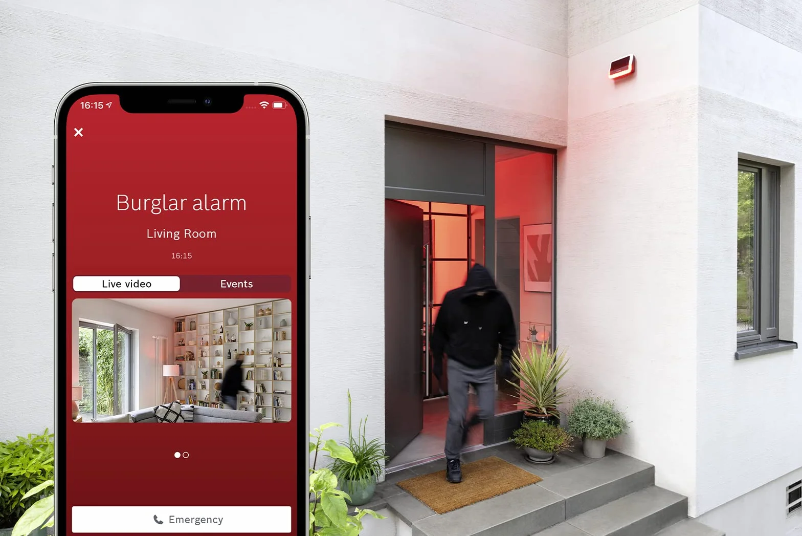 Bosch Smart Home sirena exterior, un sistema de alarma inalámbrico con panel solar, le avisará mediante notificaciones