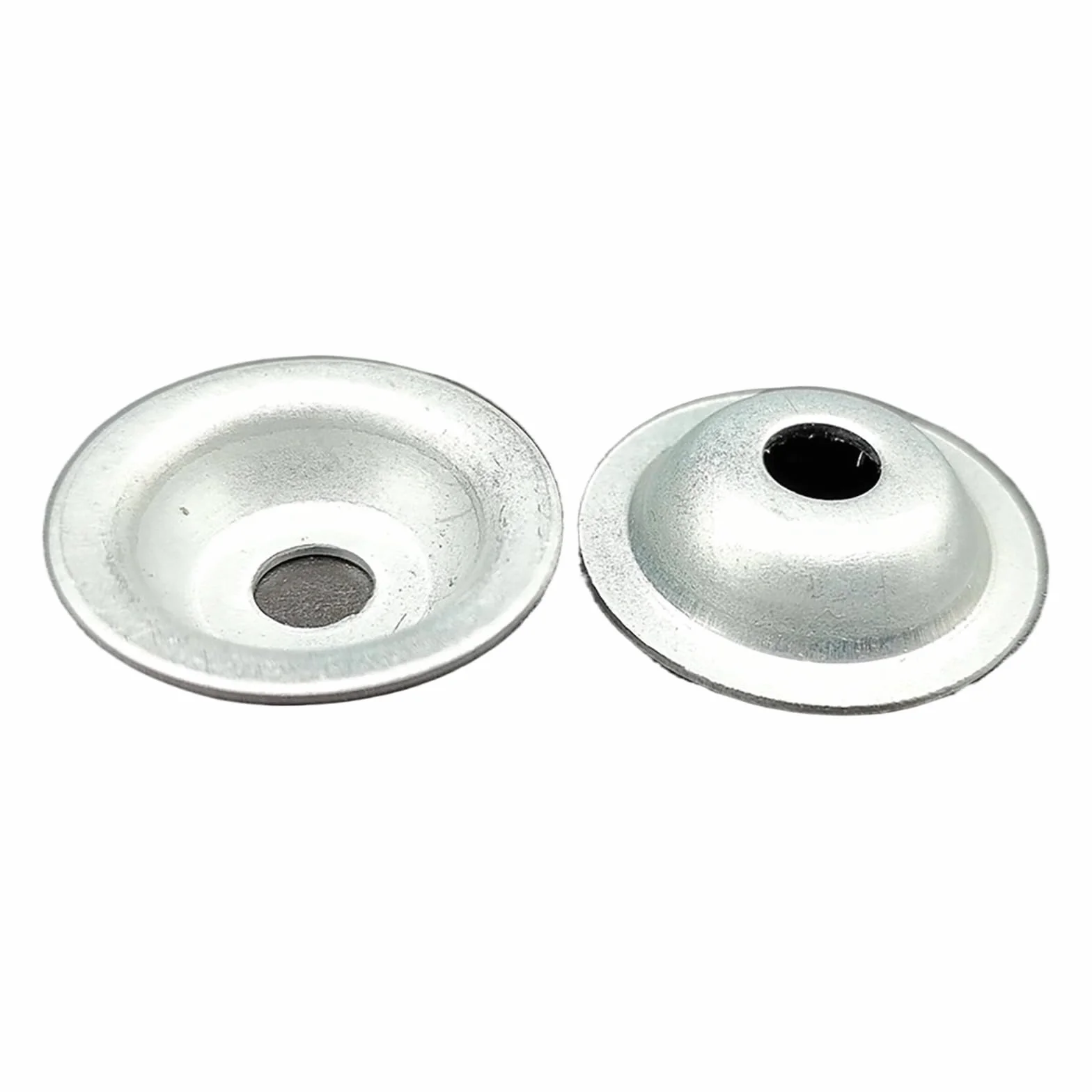 Arandelas de piezas, tuercas de hardware, arandelas avellanadas de acabado, juntas de tornillo, 50 piezas de arandela cóncava con forma de cuenco con orificio de hierro, almohadilla de tapa, junta cón