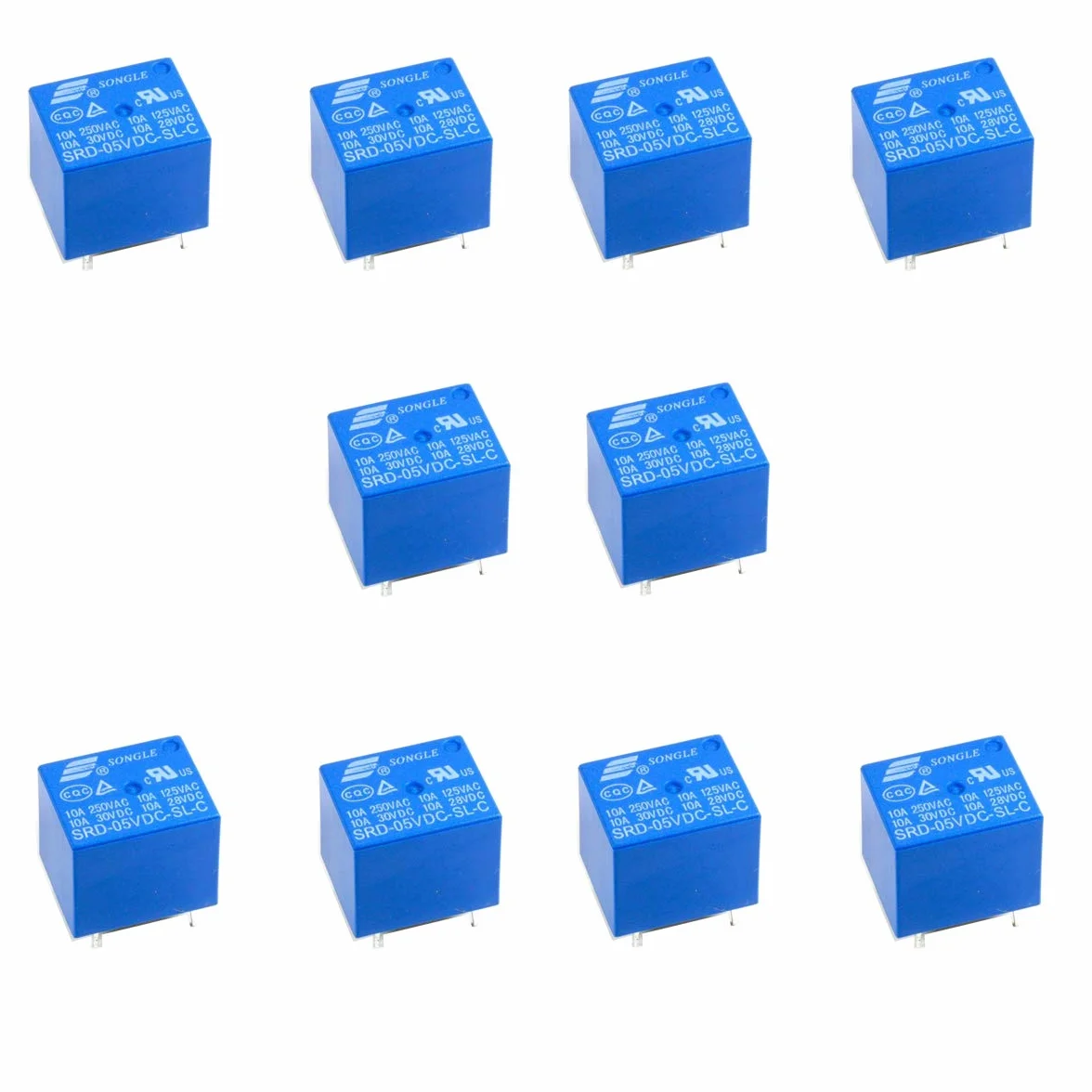 10 Unidades Relé SRD-05VDC-SL-C Relé Miniatura SPDT
