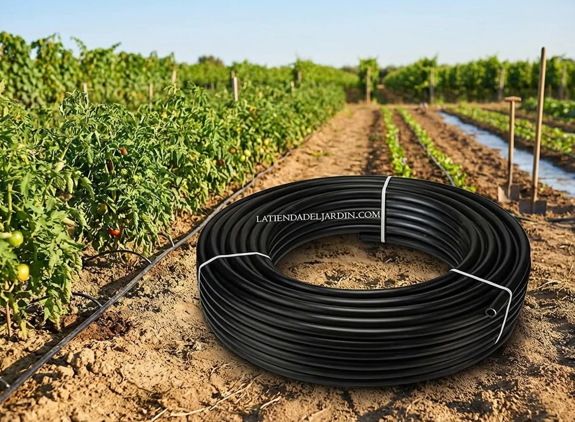 Suinga Tuberia Polietileno 25mm | Tuberia Agricola 25mm 4 bar 50 metros | Tuberia Riego 25 mm | Manguera de riego 25 mm, negro