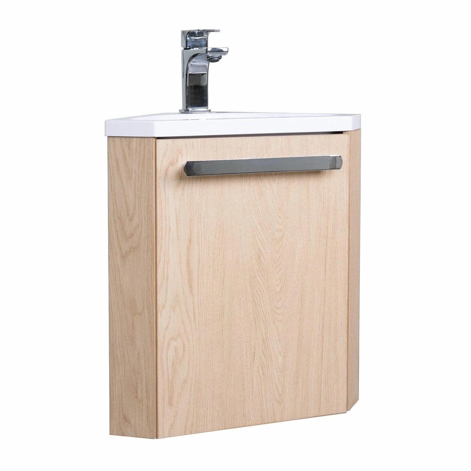 Mob-In Skino - Lavamanos de esquina con lavabo de resina, 35 x 53 x 35 cm