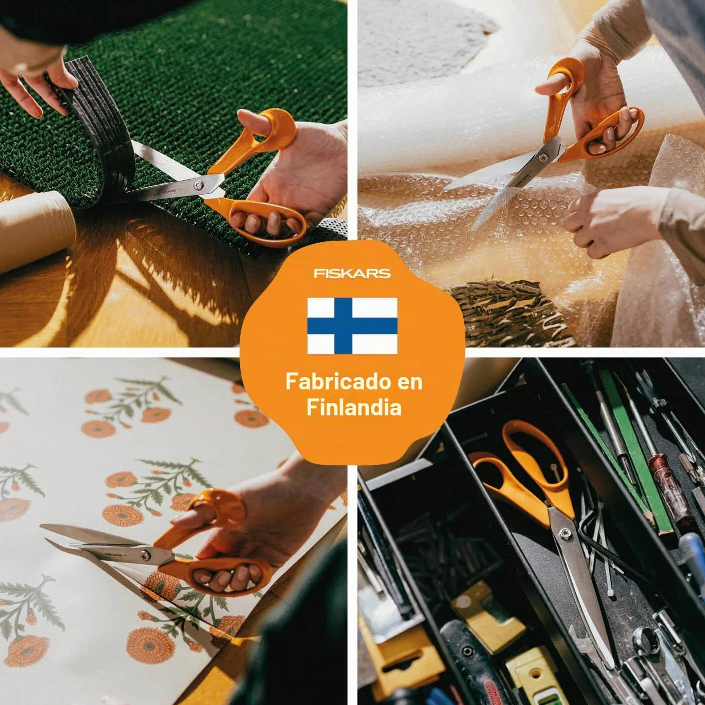 Fiskars Tijeras de bricolaje universales grandes Classic, Para Diestros