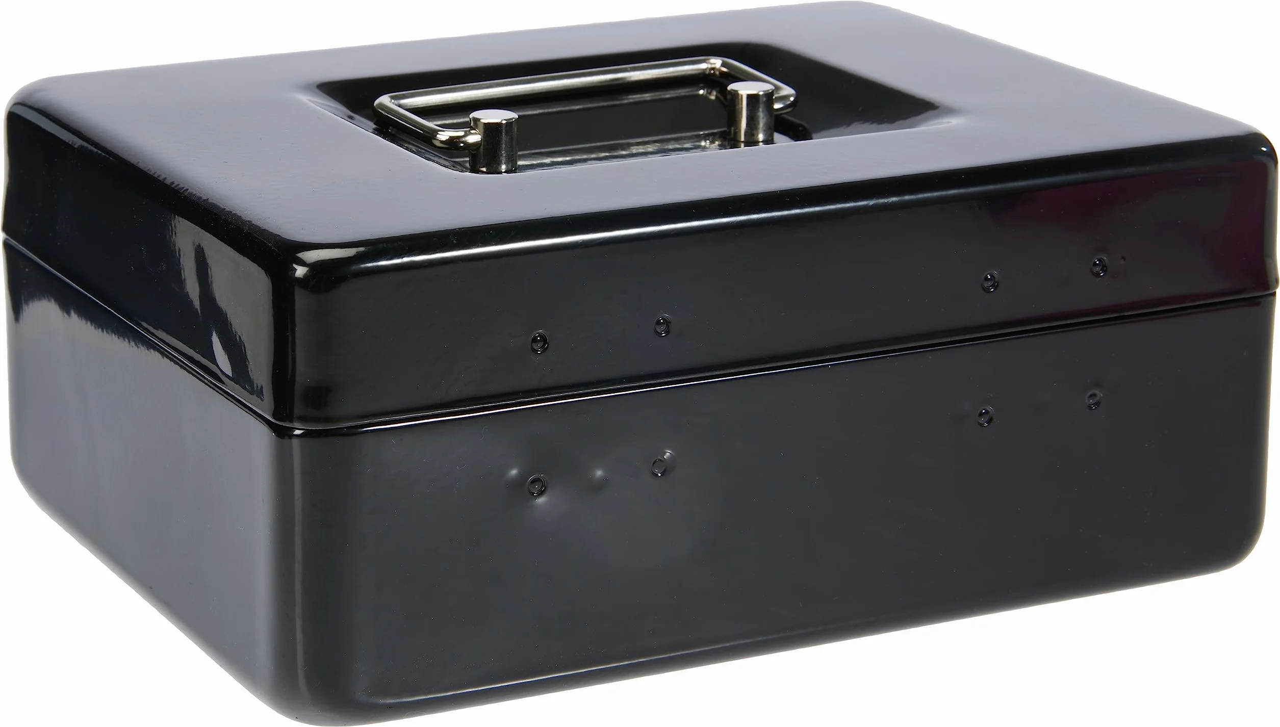 Rapesco SB0008B1 Caja de Caudales Portátil Pequeña, 20 cm, 3 llaves, Negro