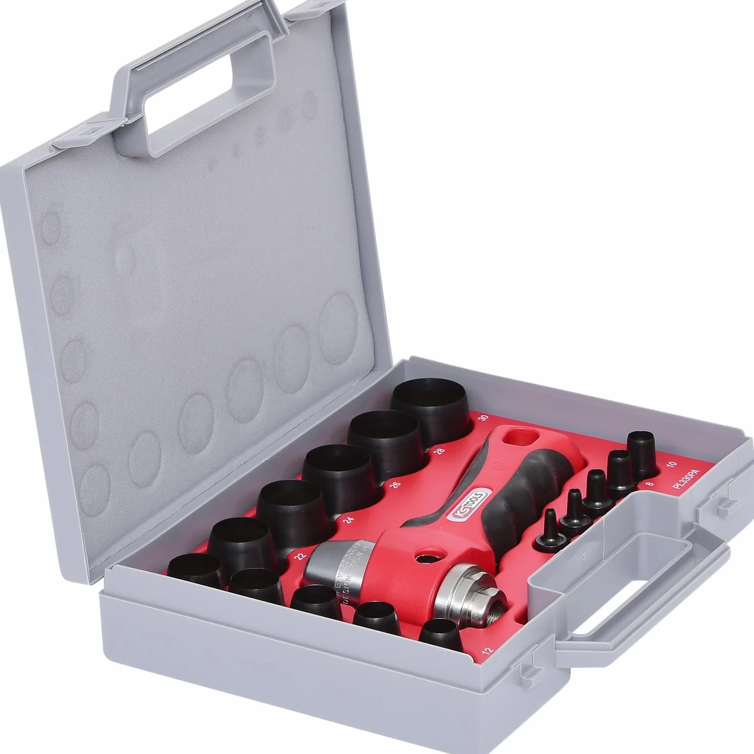 KS Tools 129.0100 Juego de sacabocados anulares 16 pzs