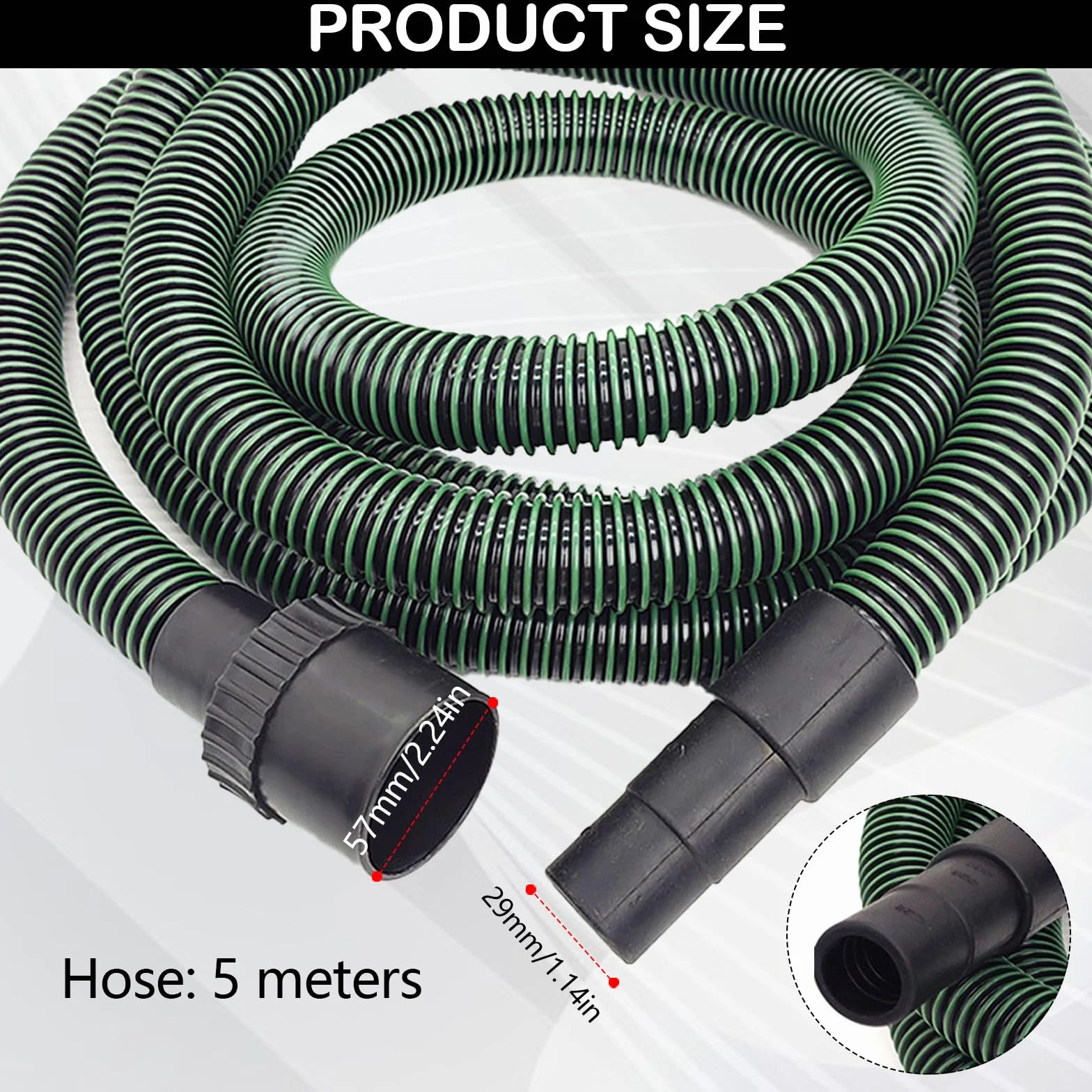 Manguera de Extracción de Polvo, 5M Manguera de Aspiración de 32 mm de Diámetro Antiestática D27 para Festool Accesorios para Aspiradoras CT 26/36/48 15/25, CT MI-NI y MI-DI