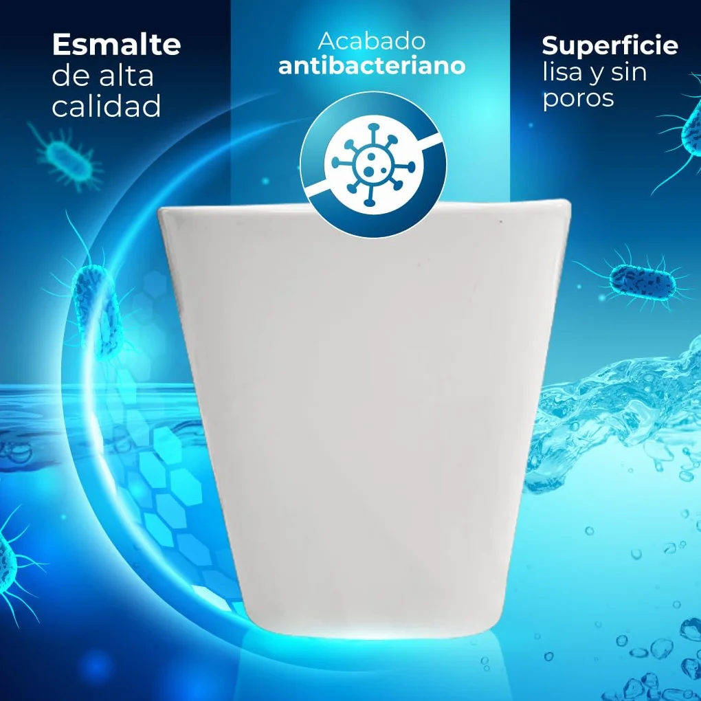 INODORO Completo con BIDET, Inodoro y Bidet Blanco, Pack Wc Inodoro, Retrete con Bidet para Hogar, Sistema Rimless Antibacterias, Tapa Dura Extrafina Amortiguada, Salida Dual