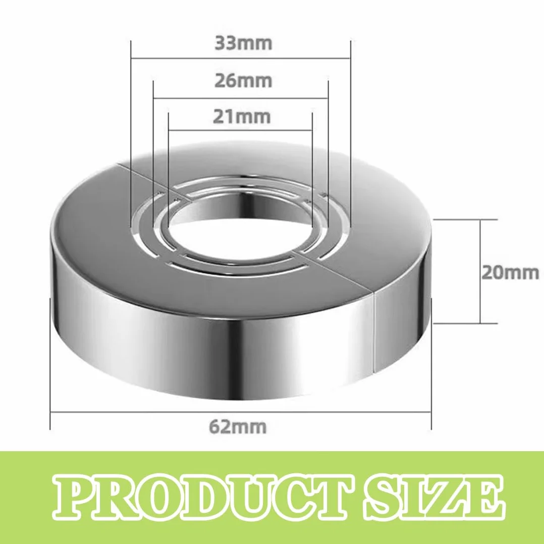 4 Piezas Embellecedor Grifo Ducha 3 Tamaños En 1,Roseta Partida Para Ø 21Mm/26Mm/33Mm,Collares De Tubería,Embellecedor Radiador - Roseta Para Grifos De Ducha,Grifos Y Radiadores