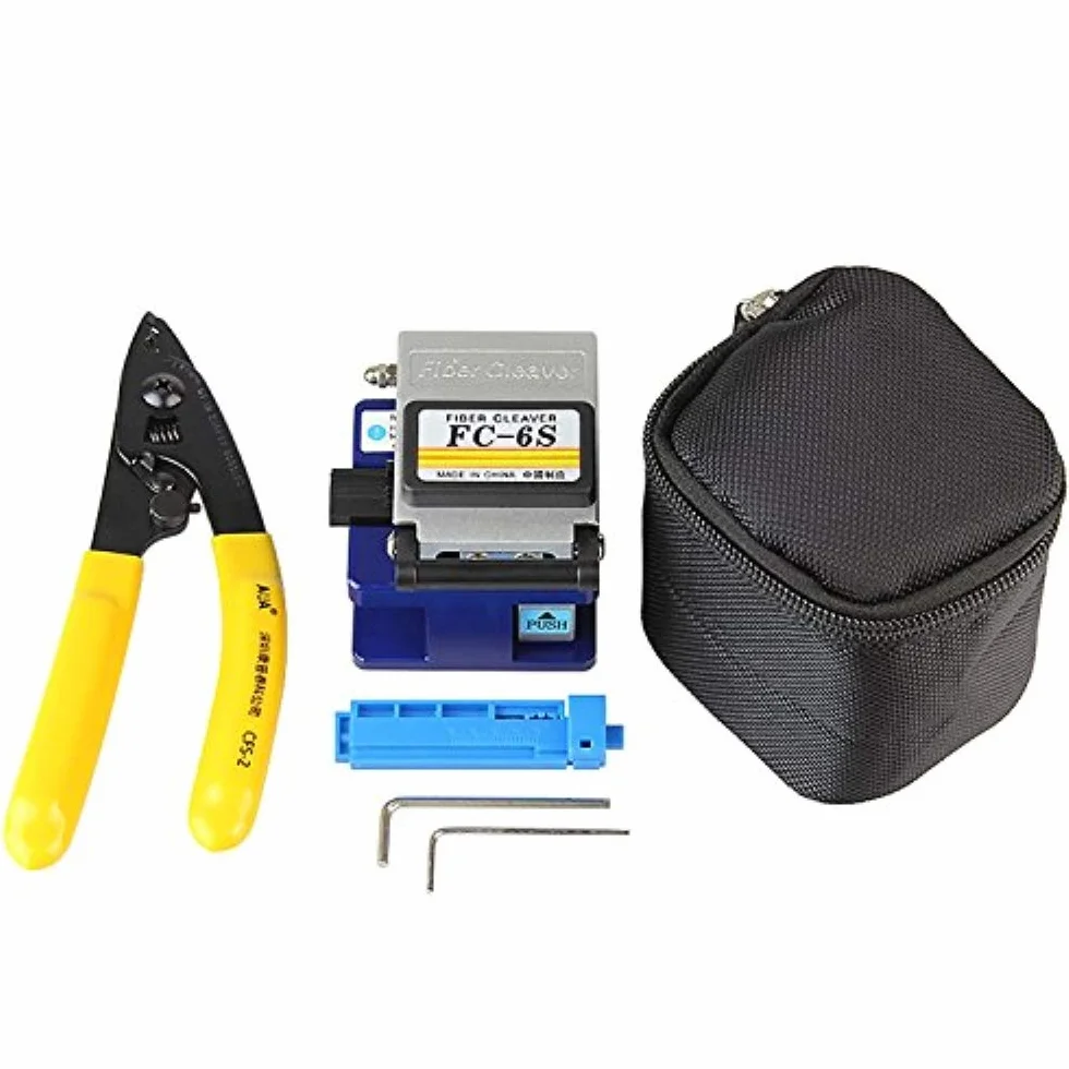 FTTH Kit de Herramientas de 3 en 1 con FC-6S Fibra Cleaver y Stripper CFS-2