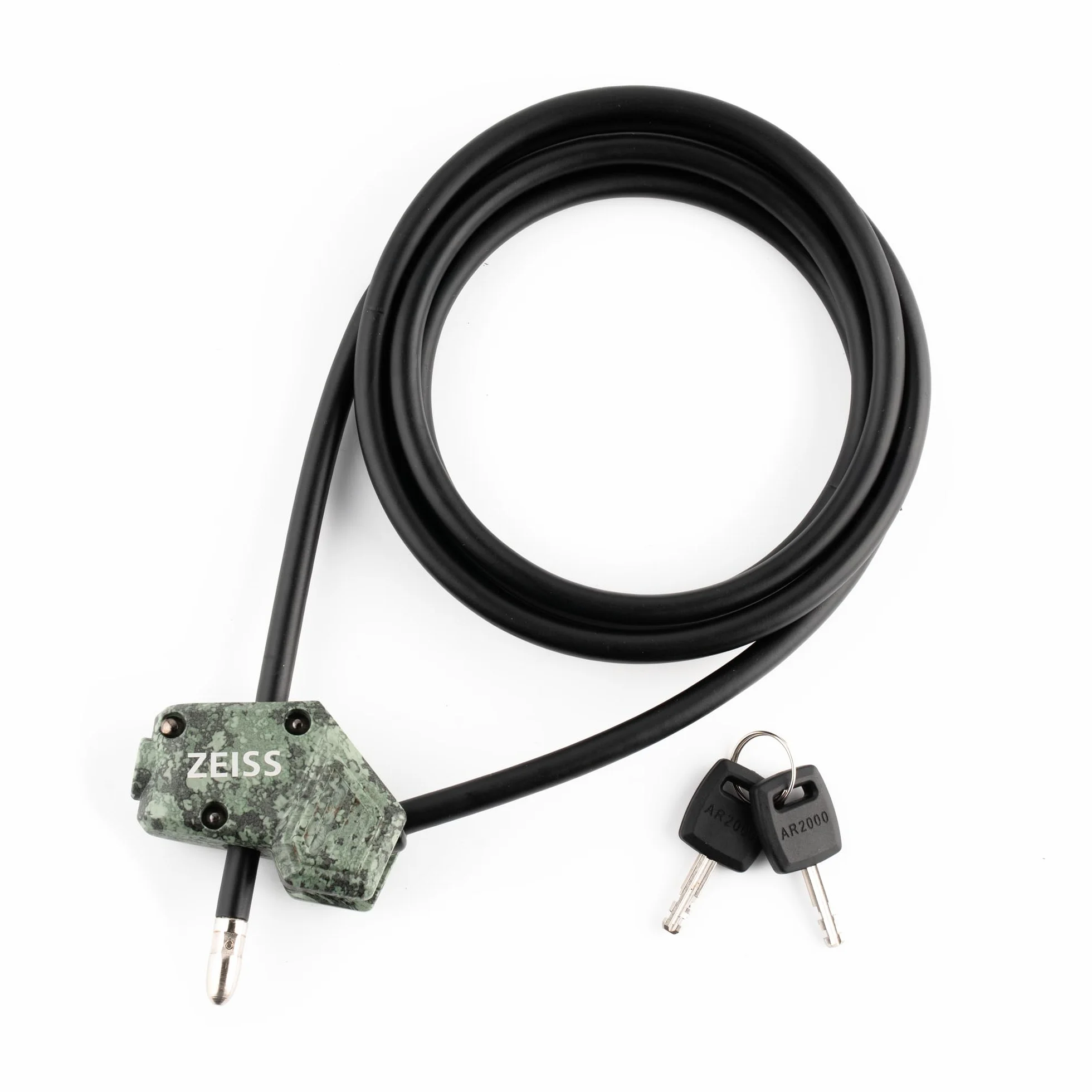 ZEISS Candado de Cable con Llave, Cierre Diferente, Protección Antirrobo para Cámara de Caza Secacam, Cuerda de Acero Resistente a la Intemperie, Incluye 2 Llaves