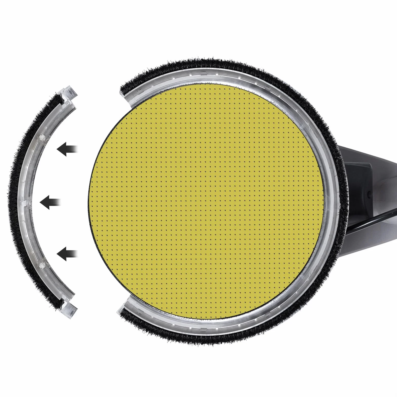 Werku WK403070, Lijadora Circular Paredes-Techos Auto-Aspirante, Calidad Profesional, Potencia 750 W, Disco 225 mm, Sistema Luz LED Visión, Incluye Disco Lijado y Manguera Aspiración