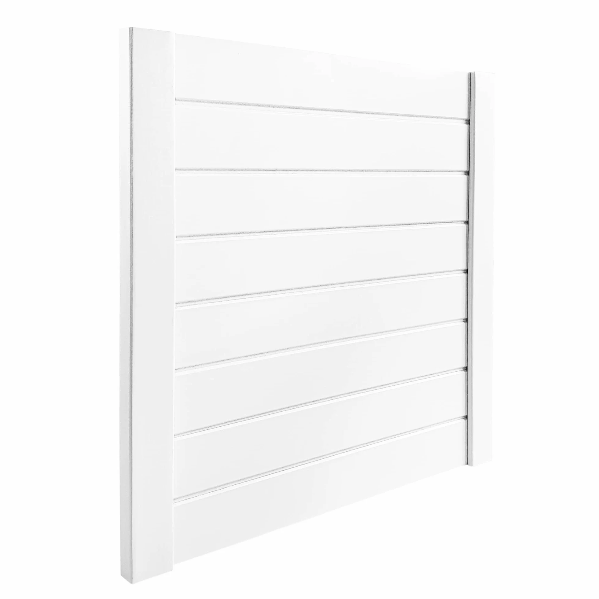 DecoMeister Puertas de Lamas Blancas de Madera Maciza con Tablones Listones Cerrados Para Armario Frente de Mueble Imprimado de Dimensiones 294x766 mm Juego de Cuatro Piezas