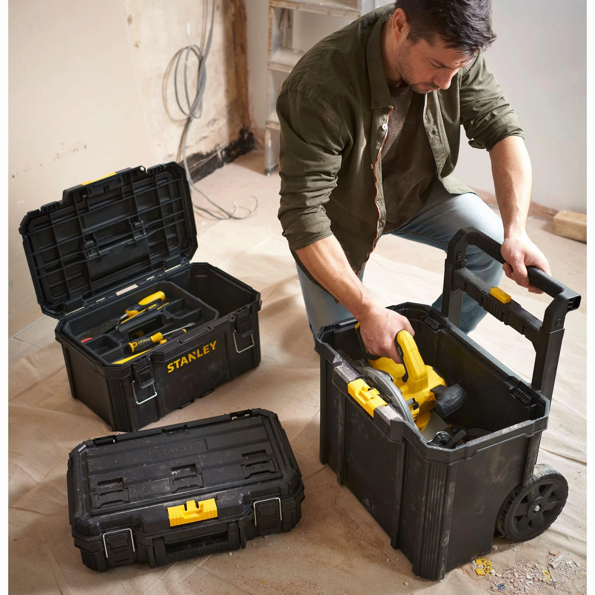 STANLEY Caja de Herramientas Modular 3 en 1 con Ruedas, STST83319-1