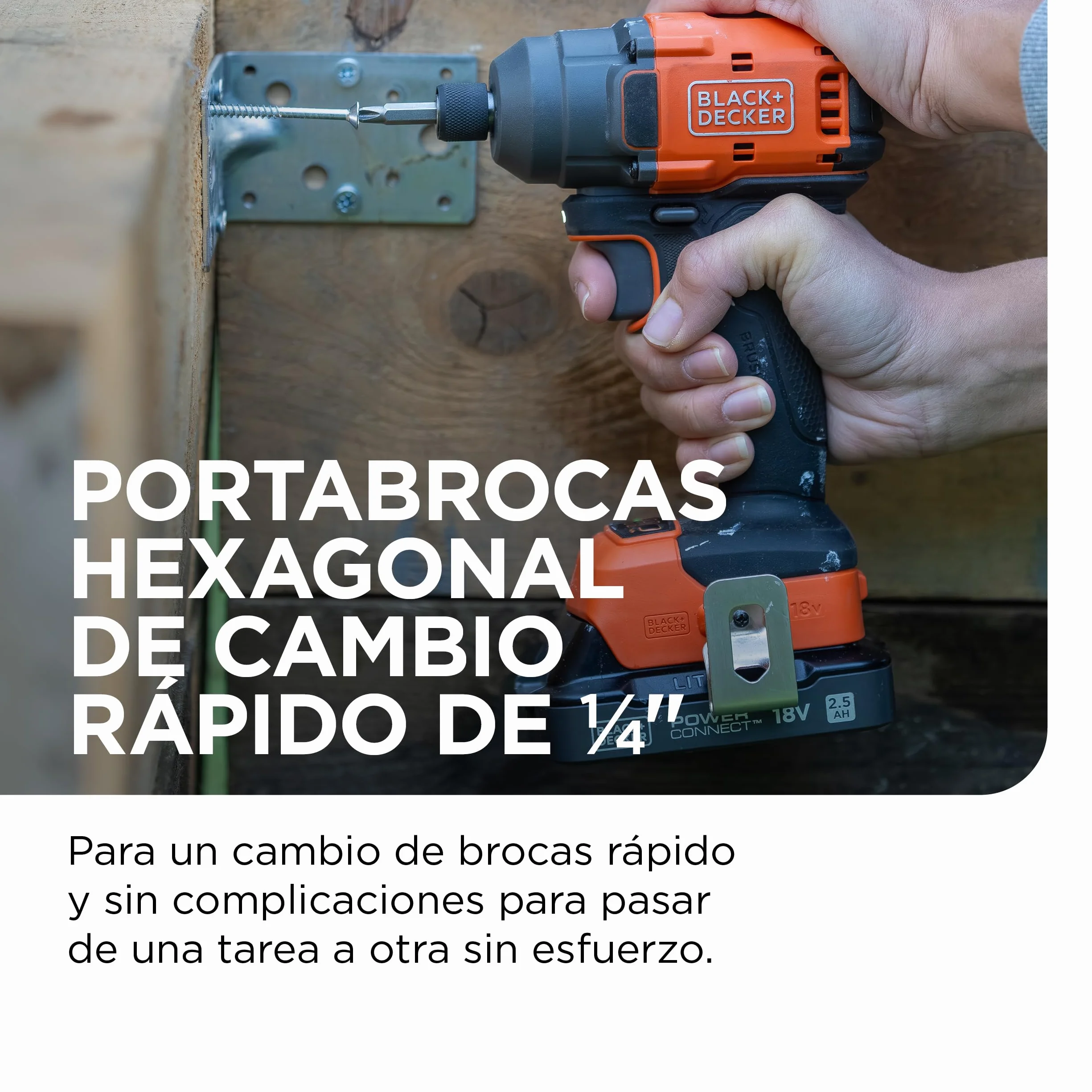 BLACK+DECKER Destornillador de impacto sin escobillas, unidad desnuda llave de impacto inalámbrica y 20 brocas, sin batería ni cargador, BLIM78NZ-XJ
