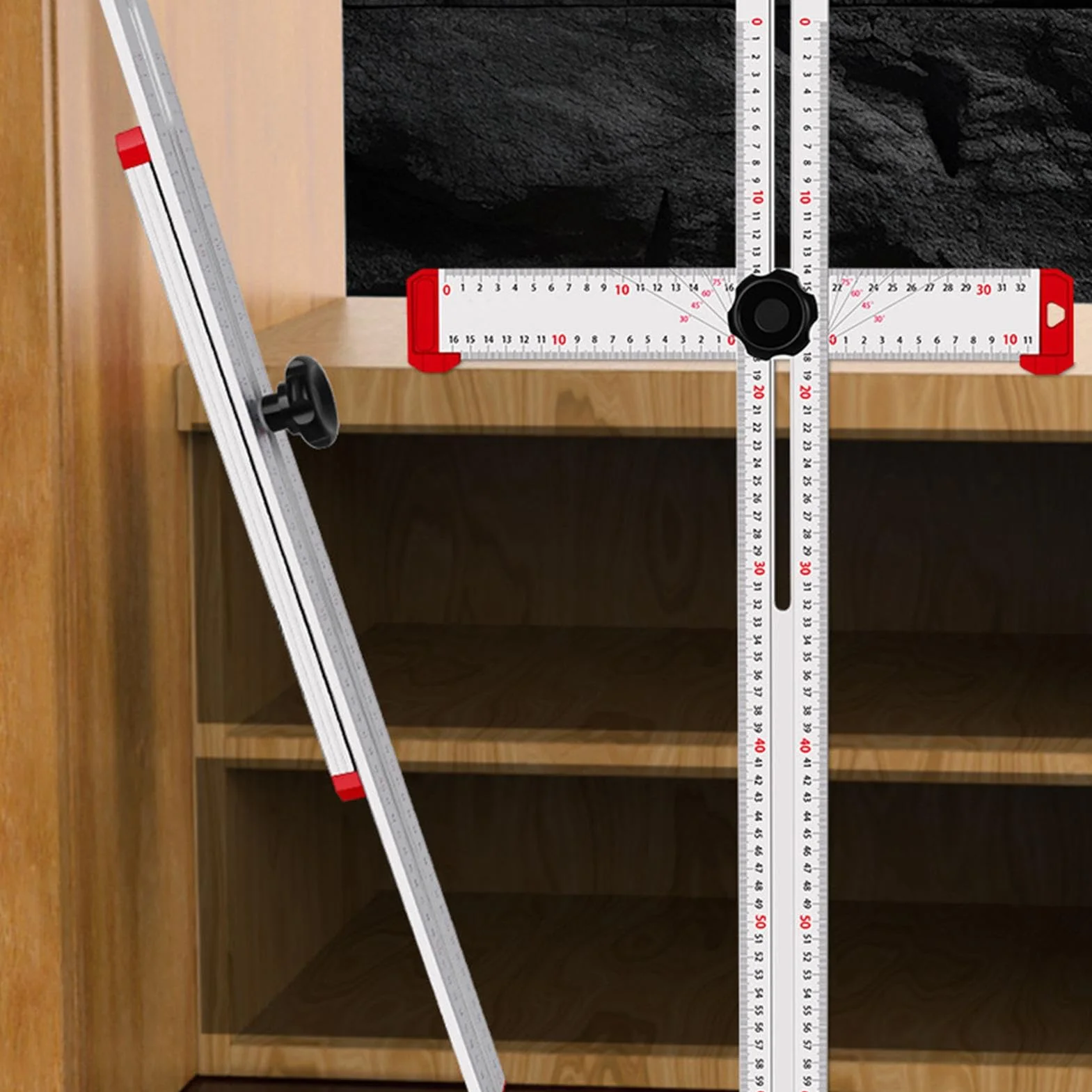T-Square Tool | Regla de posicionamiento de perforación, regla cuadrada en T para carpintería, regla de arquitecto para trabajos de carpintero, diseño y herramientas de medición | T para carpintería, regla de arquitecto para trabajos de carpintero, diseño