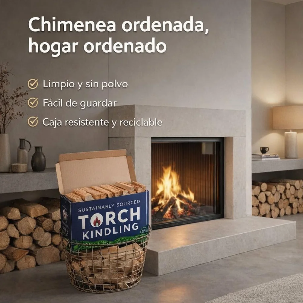 Natural Secado al Horno Torch Kindling 2,5 kg para Estufas de leña Barbacoa Pizza Chimenea