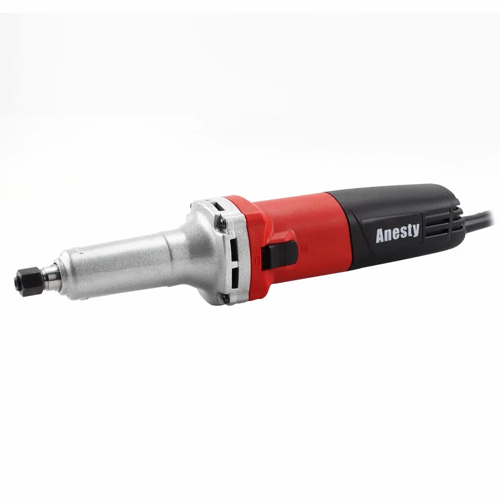 Amoladora Recta Eléctrica 750W con Velocidad Regulador 0-27000 RPM Herramienta de Pulido y Collet 6mm