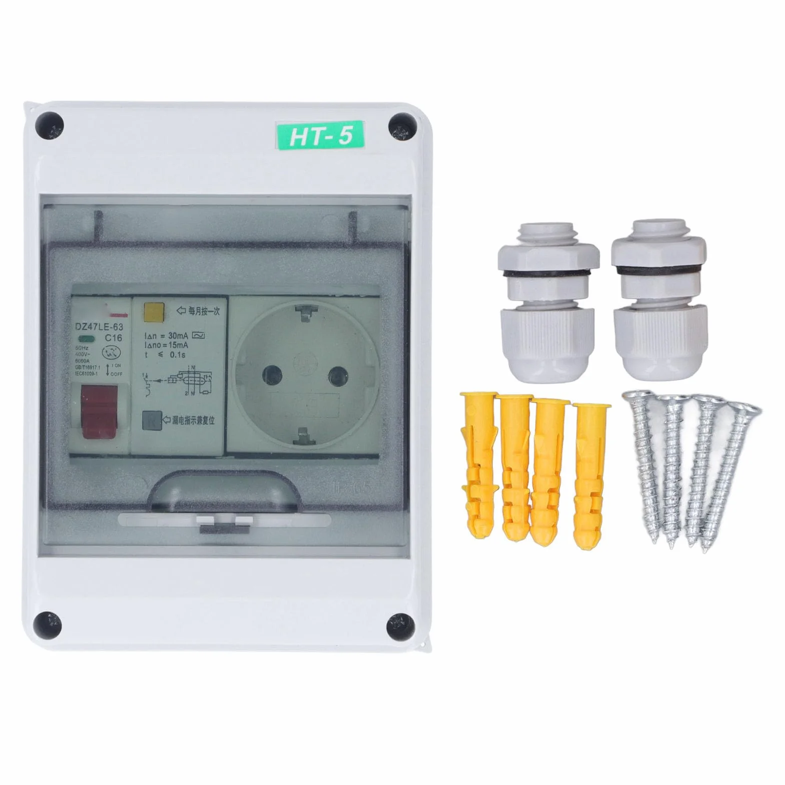Buachois Caja de distribución eléctrica impermeable, caja de protección de plástico para exterior