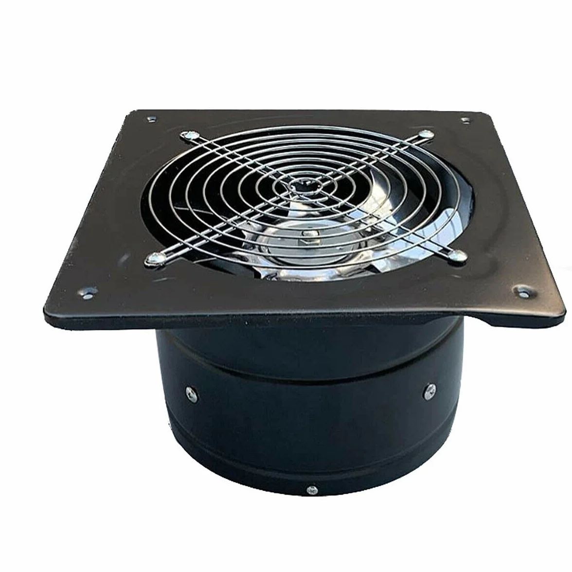 Ventilador axial industrial 200 mm 80 W 1250 m³/h metal extractor techo pared 250x250 mm