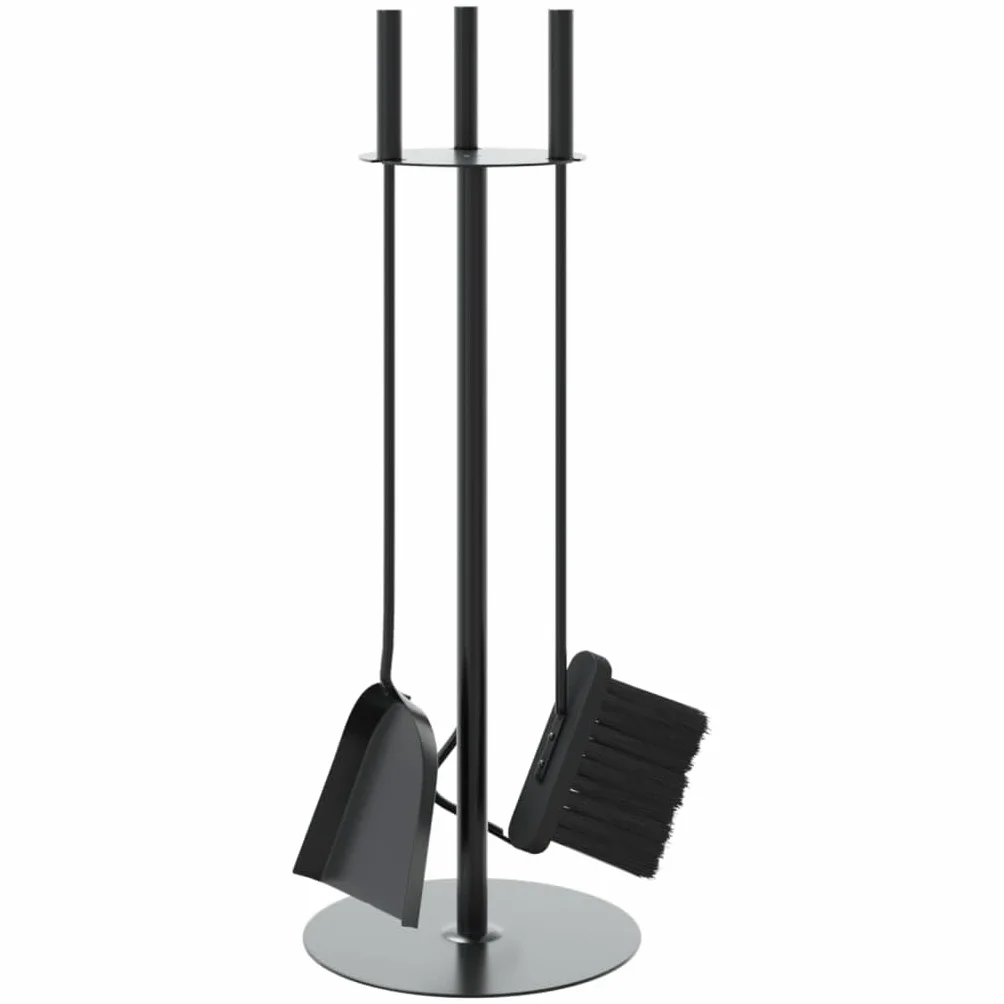 INLIFE Juego de herramientas para chimenea de 4 piezas, 22 x 59 cm, de acero, para casa y jardín, accesorios para chimeneas y estufas de leña (2,89 kg)