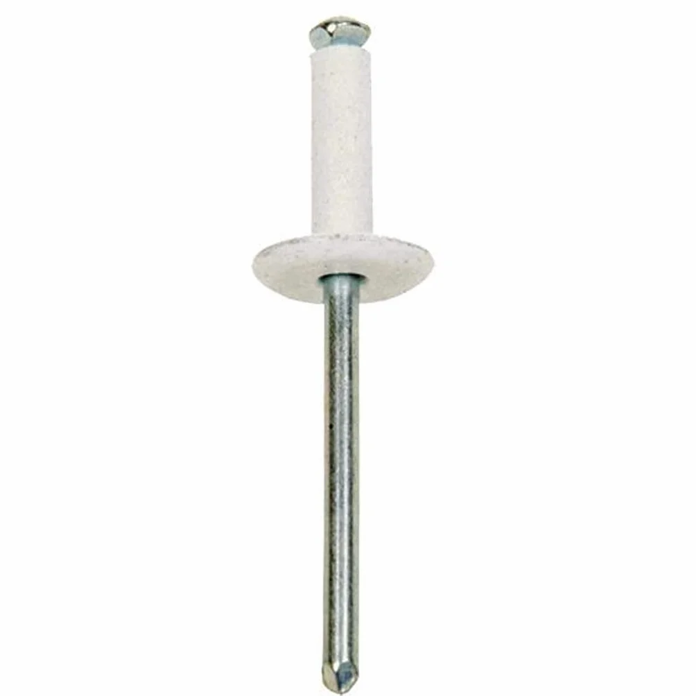250x Remaches de Flor Ala Ancha Blancos 4,8 x 18 mm – Remaches de Aluminio y Acero SIO – Cabeza Grande Decorativa – Alta Resistencia y Fijación Segura