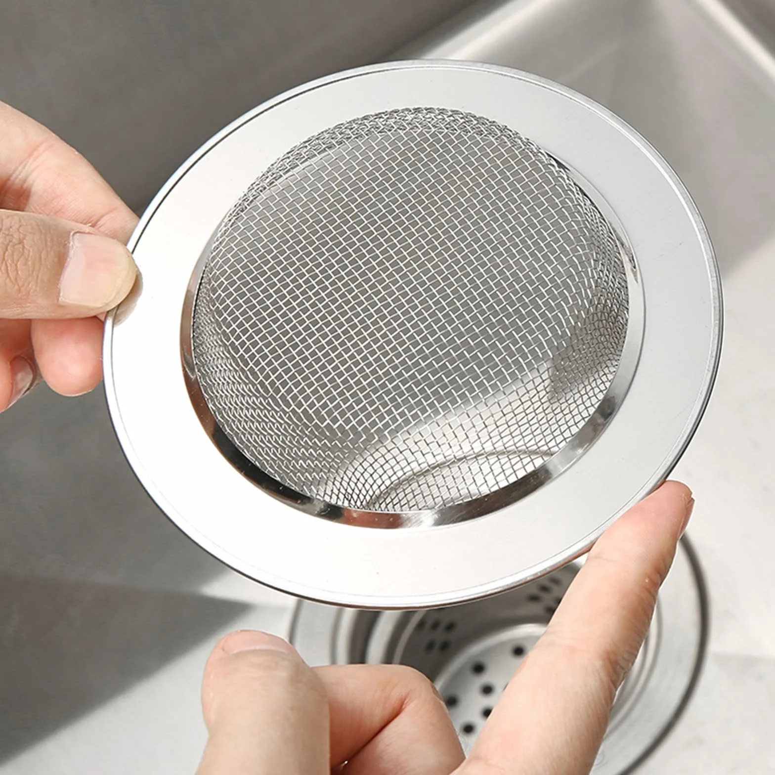 2 Piezas Filtro Desague Ducha Inoxidable Colador Fregadero de Cocina Sink Strainer,Evite Que los Pelos de Cucaracha Obstruyan los Desagües,Las Dimensiones Son 7.5cm/3in x 4.5cm/1.77in x 1.3cm/0.51in