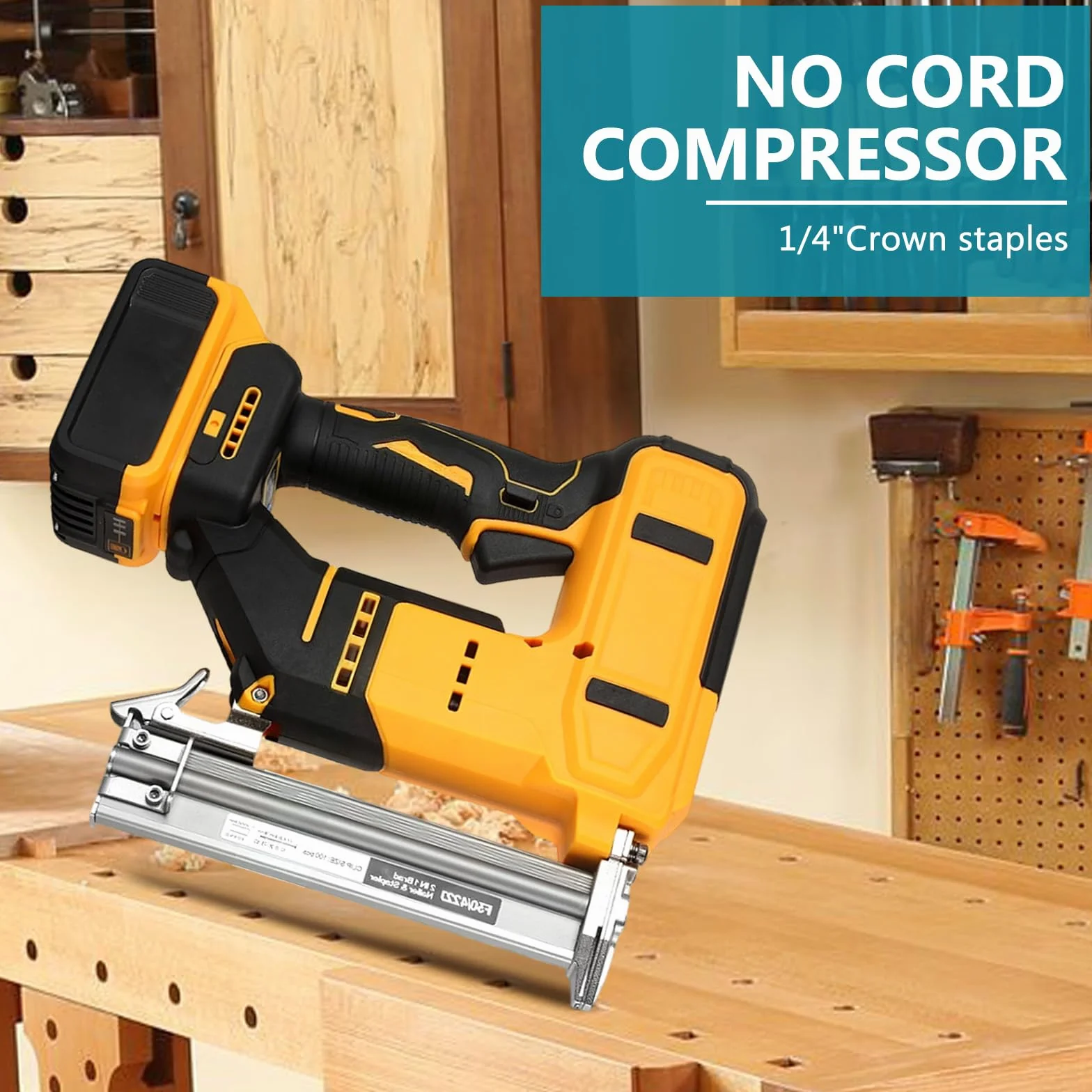 Pistola De Clavos Inalámbrica Para Batería Dewalt, Grapadora Clavadora 2 En 1, Grapadora Eléctrica De 18 GA Con 2000 Clavos/Grapas, Pistola De Grapas De Clavos 2 Modos Para Carpintería