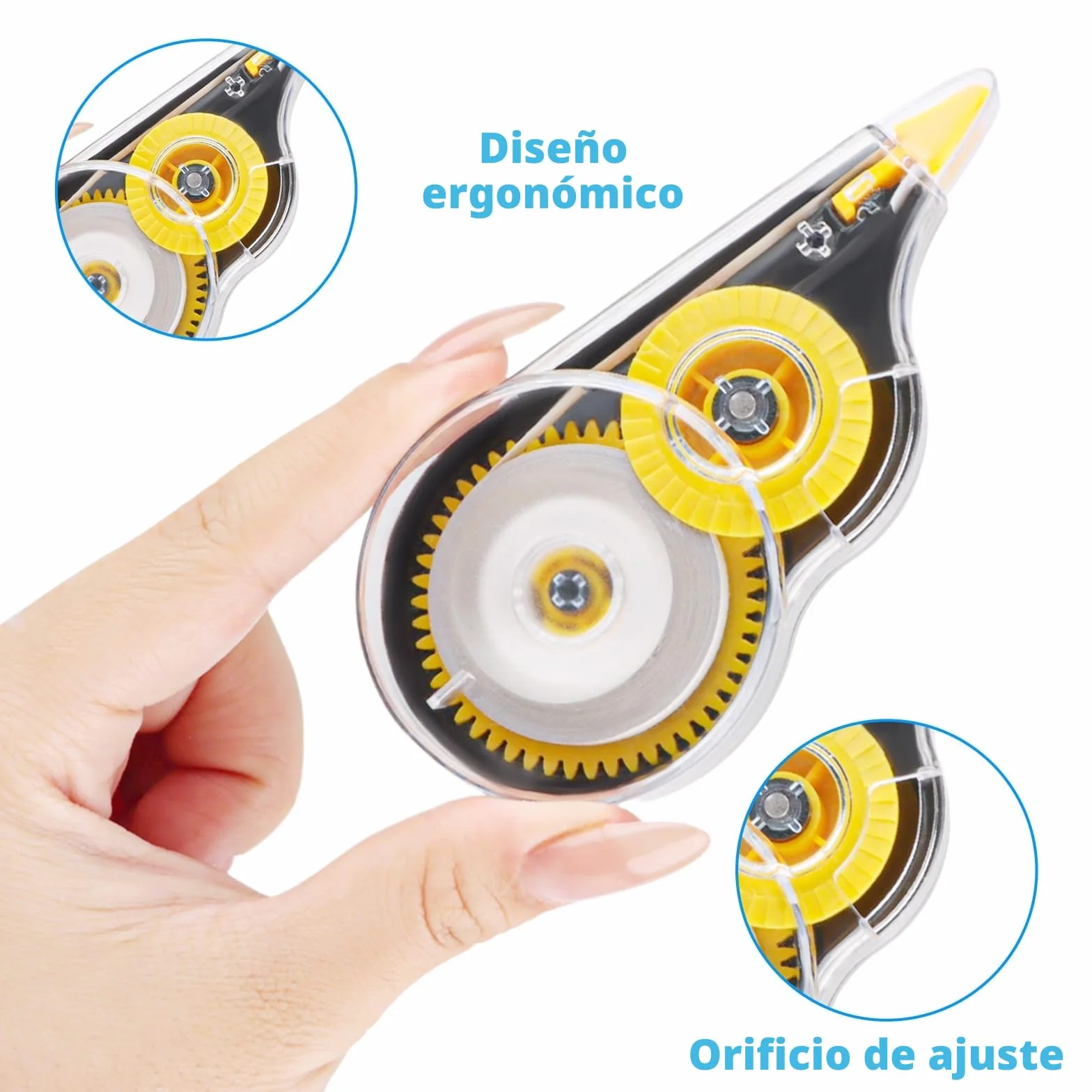 NVIYAM 12 Piezas Cintas Correctoras, 12m x 5mm Mini Corrector Cinta Escolar