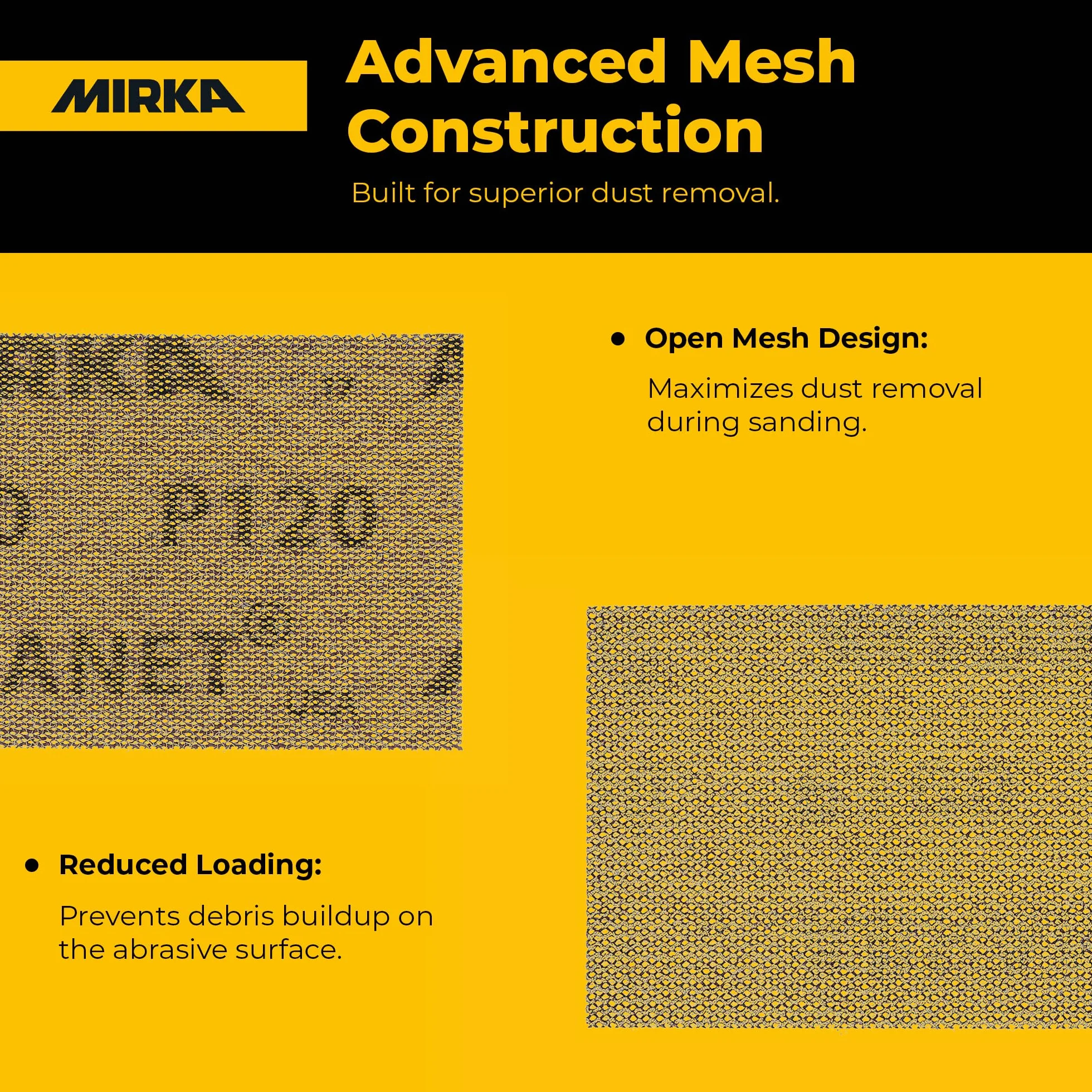 Mirka 9 A-149 – 120 2 – 3/4 x 12,7 cm 120 Grano abrasivo libre de polvo hojas de lija de malla, caja de 50 hojas