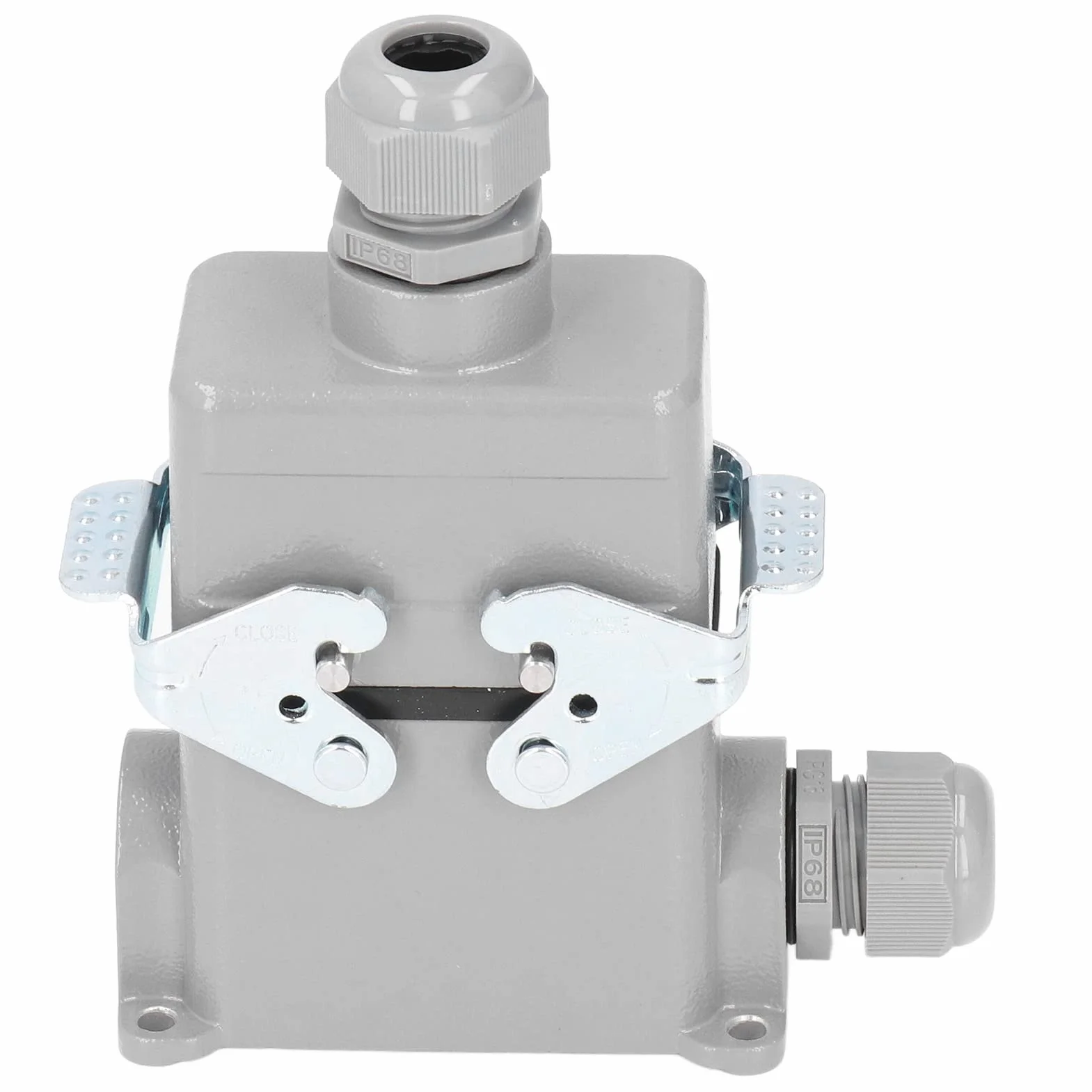 Conector Rectangular Resistente IP65 16a 500V Conector Resistente Al Agua Conexión de Tornillo Retardante de Llama HDC-HE-010-4-PG16