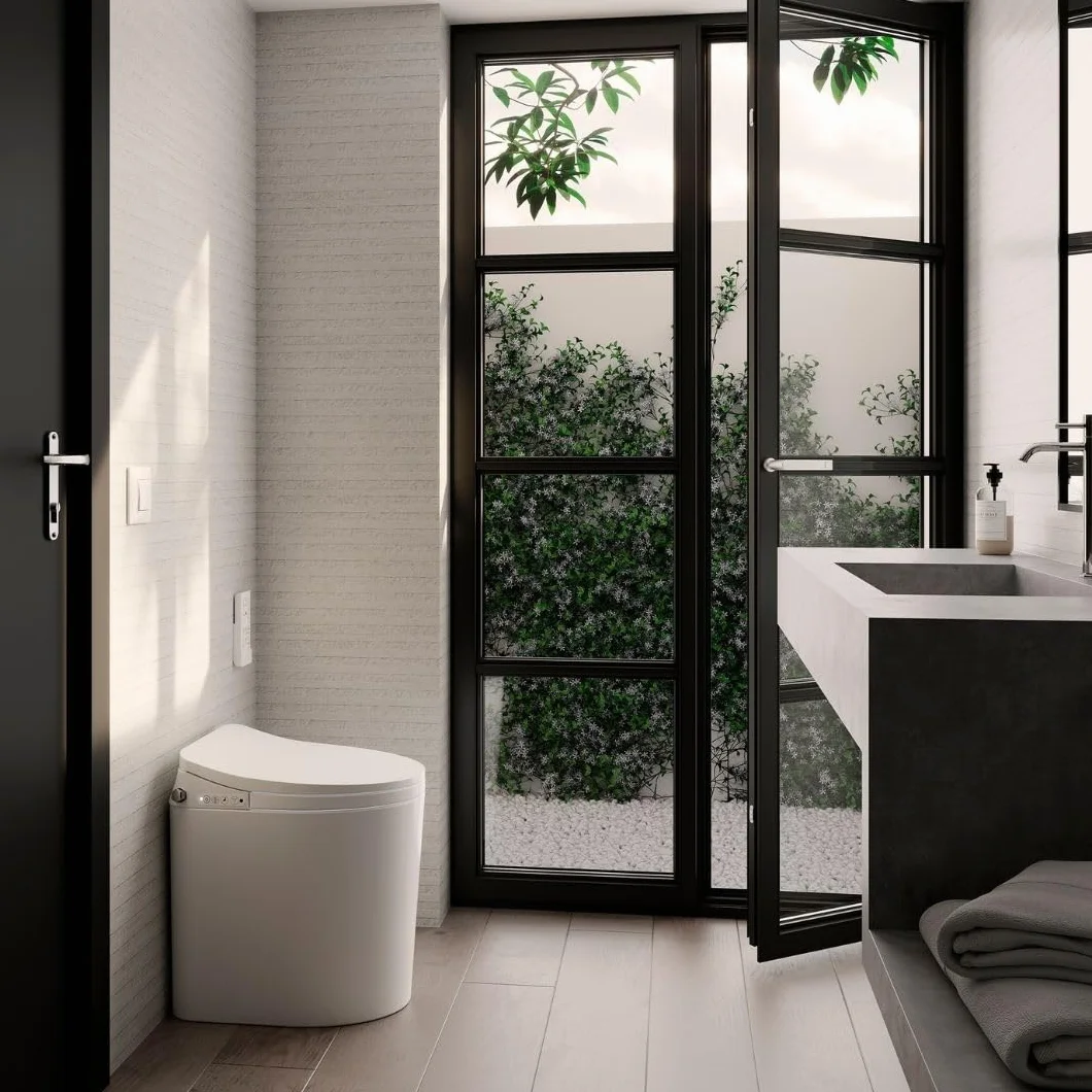 Nashi Yaiza Pro - wc Japonés | Inodoro inteligente | Diseño sin Cisterna, Sistema Fluxom | Descarga Auto | Luz de Cortesía | Asiento Calefactable, Agua Caliente y Secado | smart toilet
