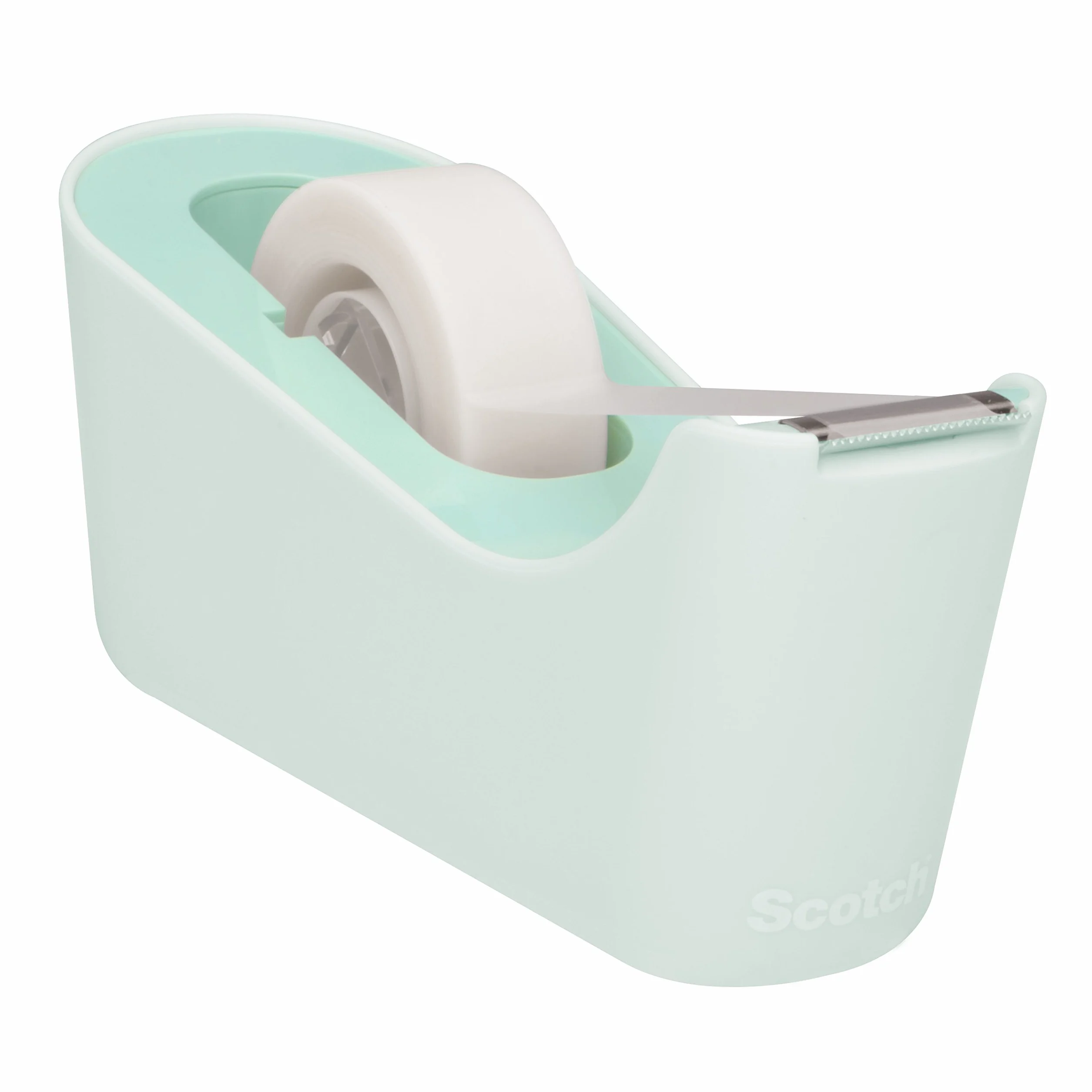 Scotch Dispensador de Cinta Adhesiva C18, Verde Menta + 1 Rollo Cinta Invisible 19 mm x 33 m, Rellenable
